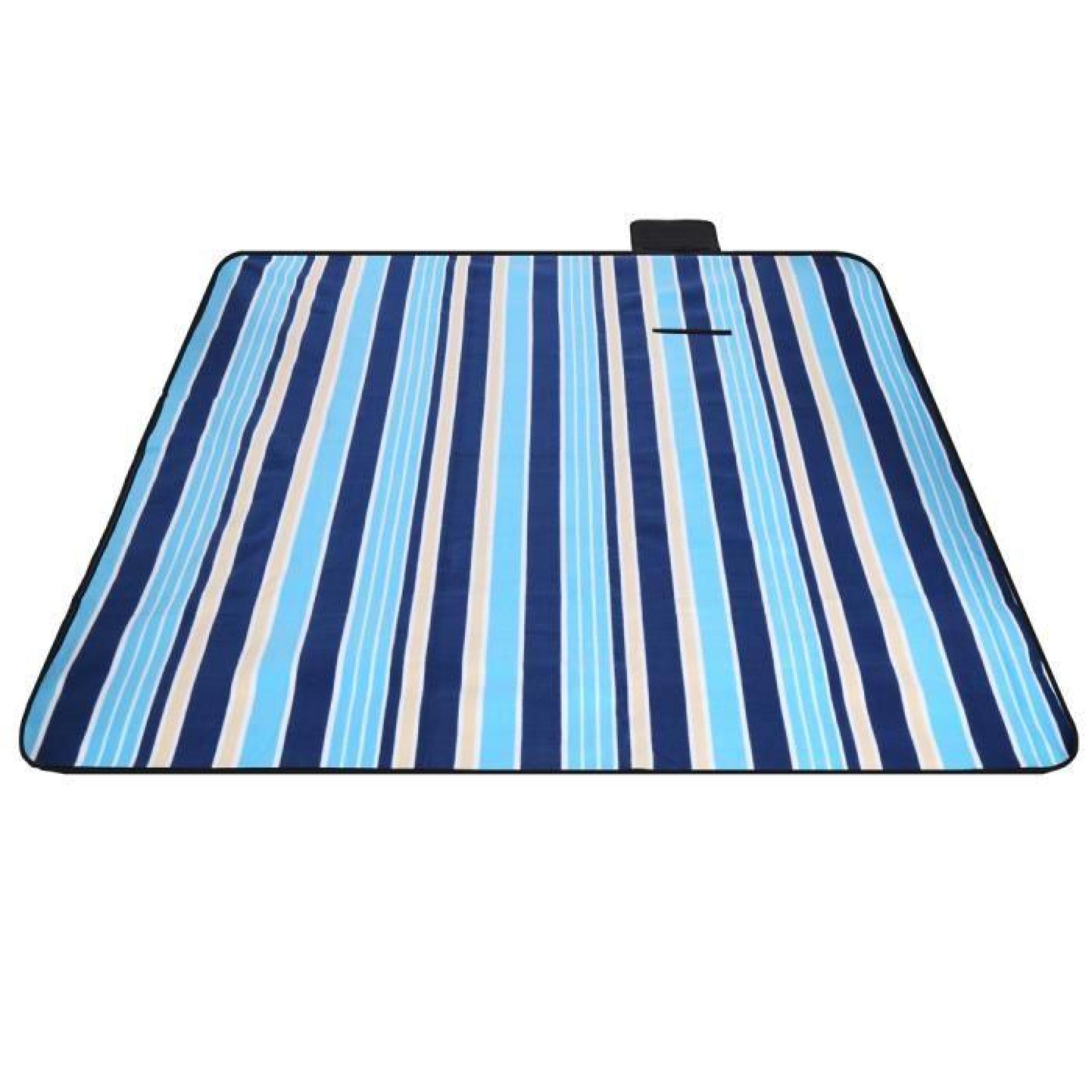 couverture plage pliage 1pcs carrée 185 x 185cm couverture Plaid imperméable à l'eau Camping voyage  pas cher