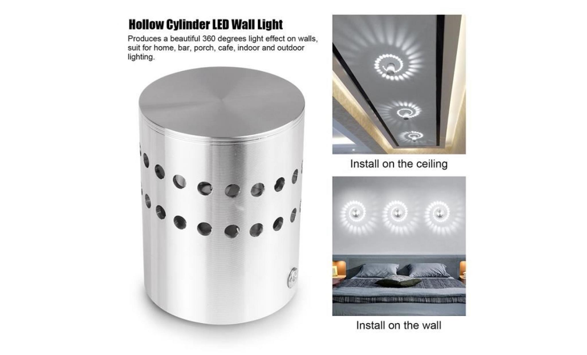 cylindre creux en aluminium moderne 5w led applique lampe de plafond intérieur extérieur ac 85 265v pas cher