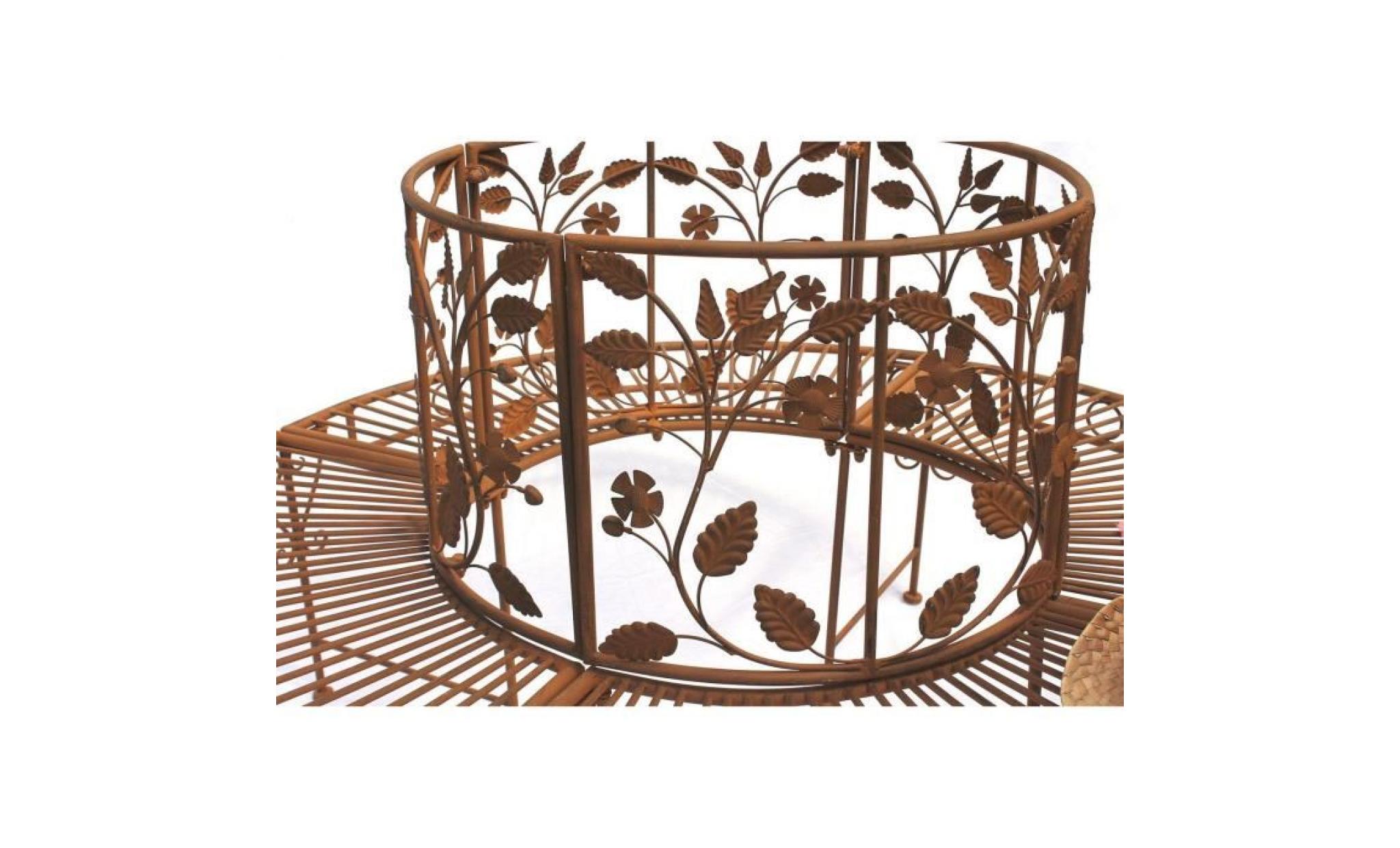 dandibo banc circulaire en métal banc 100112 banc de pourtour d'arbre banquette banc de jardin d 1cm h 84cm pas cher