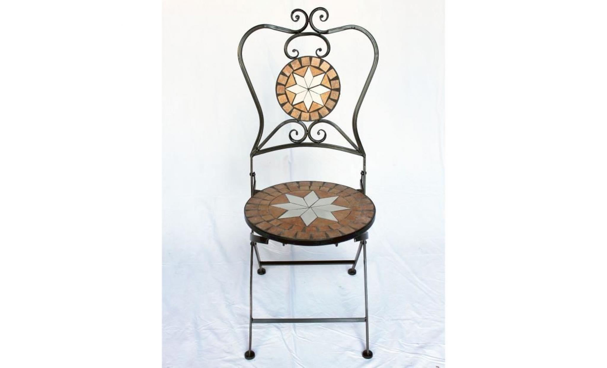 dandibo chaise mosaïque merano 12002 chaise de jardin h 93cm métal meubles de jardin chaise pliante pas cher