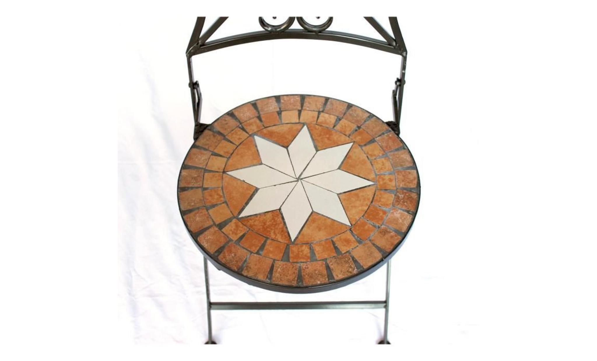 dandibo chaise mosaïque merano 12002 chaise de jardin h 93cm métal meubles de jardin chaise pliante pas cher