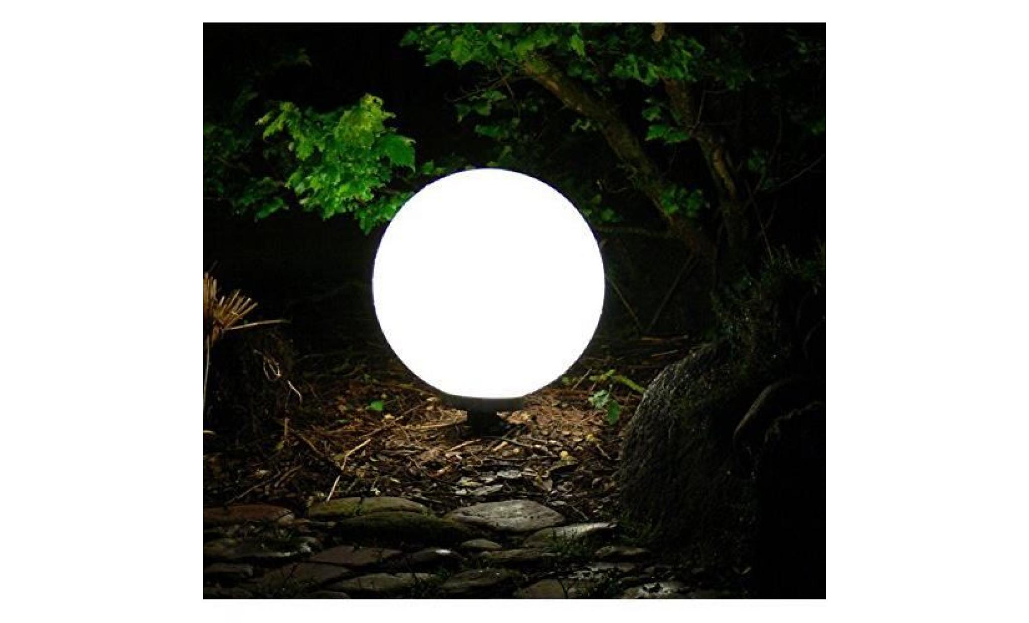 dapo lampe led lampe de jardin lampe globe extérieur marlon set 20 + 30 + 40cm ronde lampadaire lumière lampe globe avec brochette, pas cher