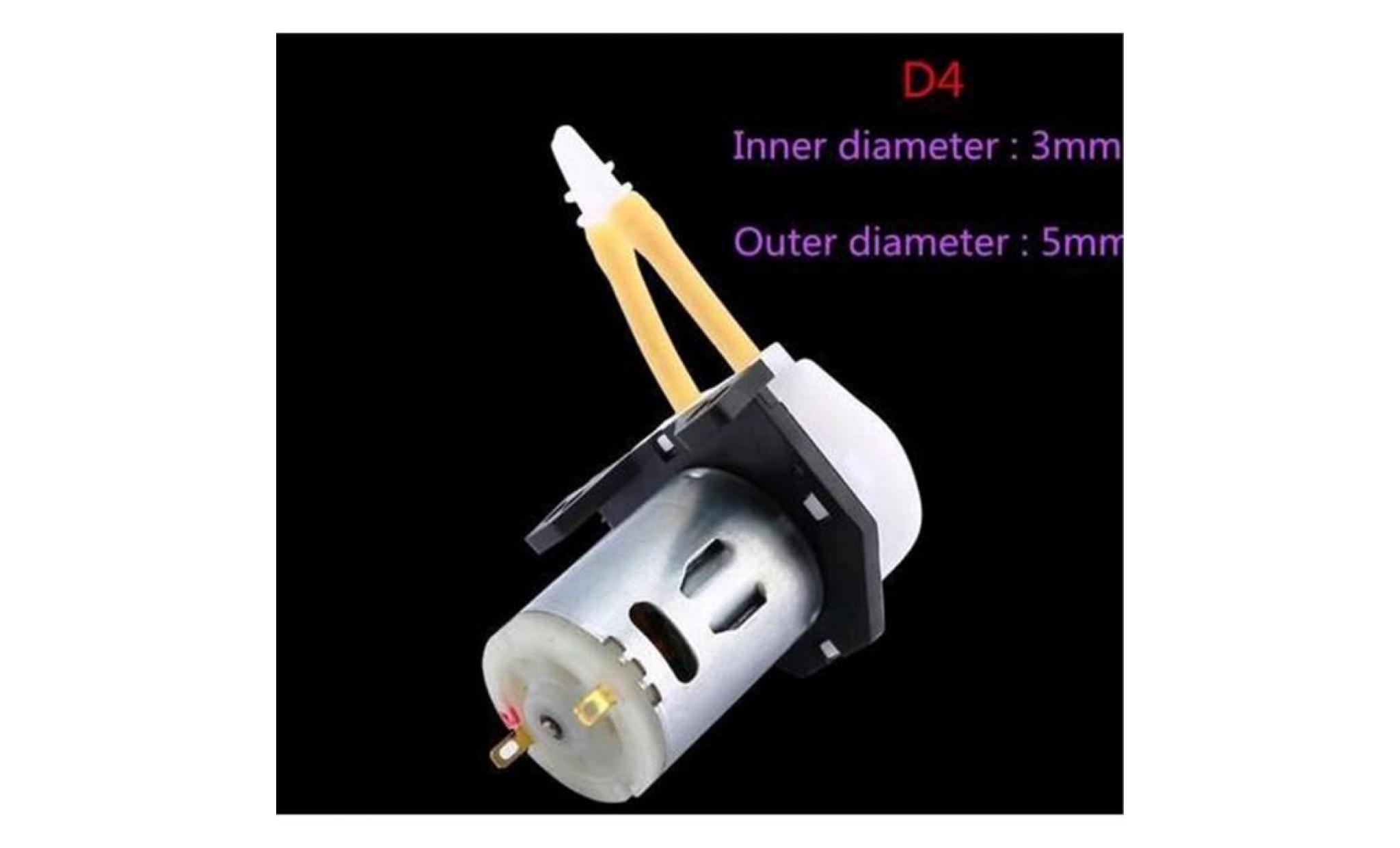 dc 12v d4 3*5mm pompe doseuse péristaltique tête pr lab chemical eau