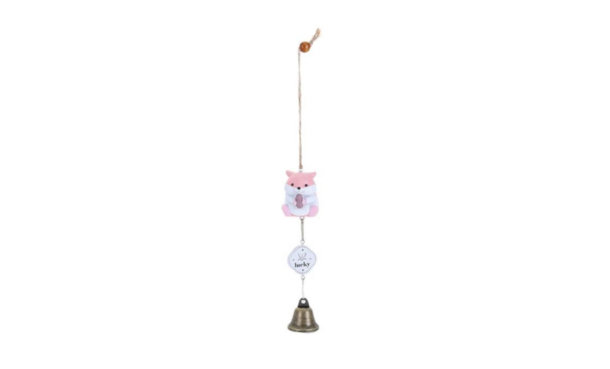 décoration de la maison suspendre décorations artisanat mignon adorable hamster pendentif carillon éolien bells bells (rose)