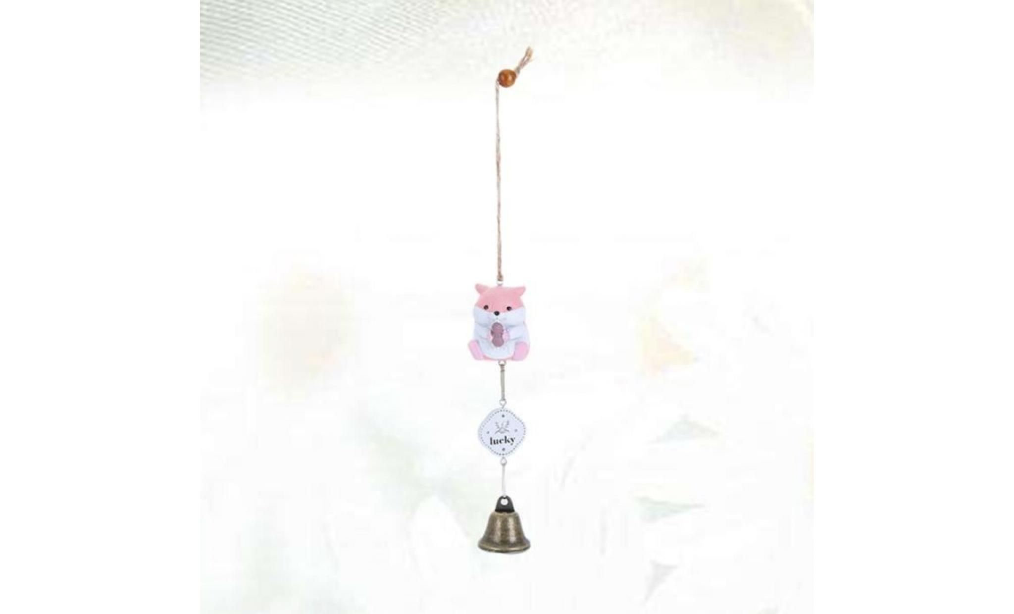 décoration de la maison suspendre décorations artisanat mignon adorable hamster pendentif carillon éolien bells bells (rose) pas cher