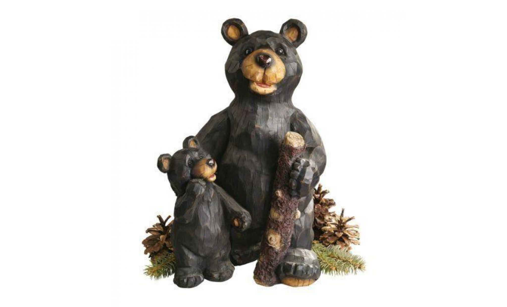 design toscano by blagdon je228500 sculpture d'ours de forêt résine noir…