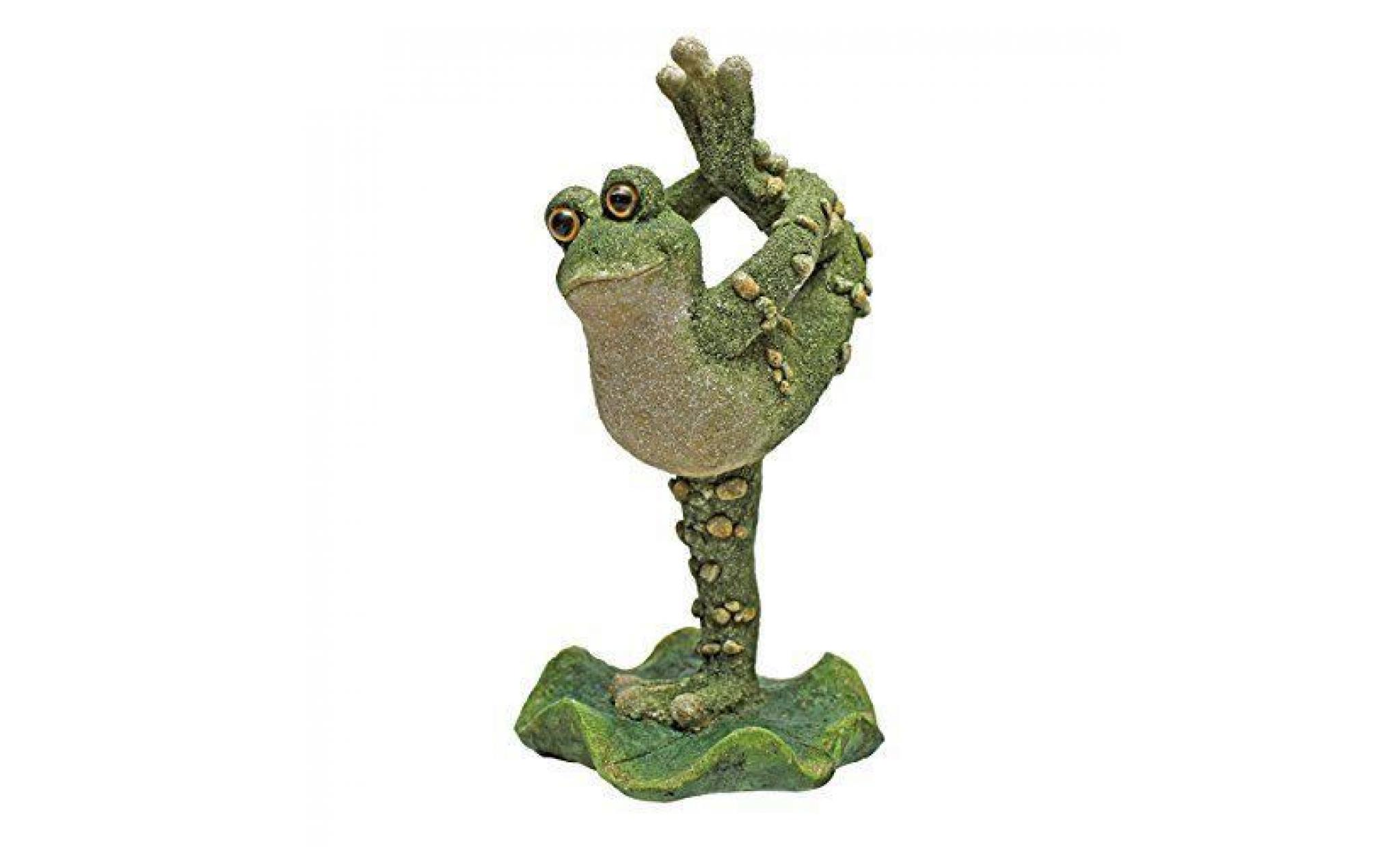 design toscano by blagdon qm208951 statue de boogie down grenouille dansante avec pieds levés résine