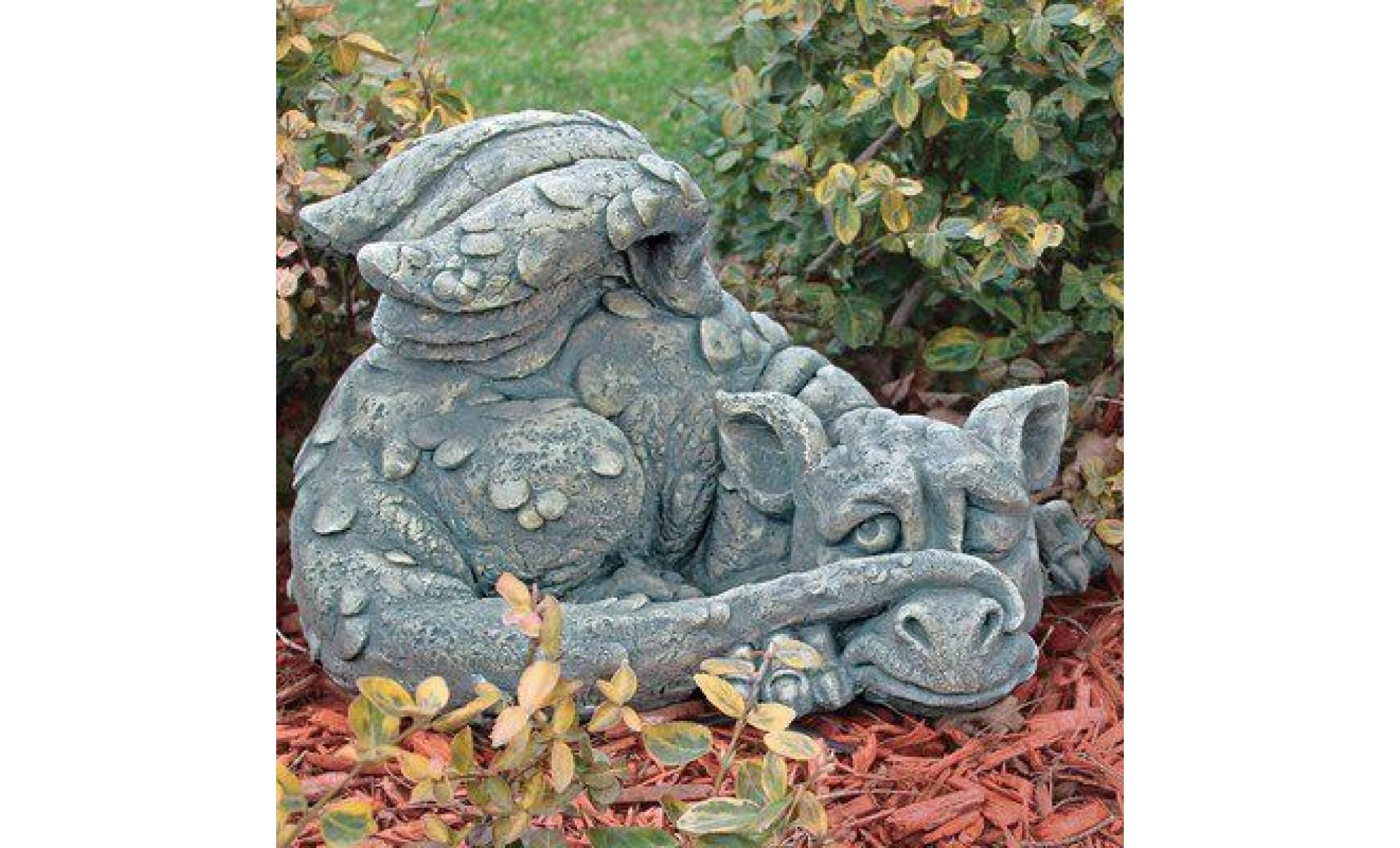 design toscano by blagdon sh22237 statue de blushing babel avec le dragon timide résine