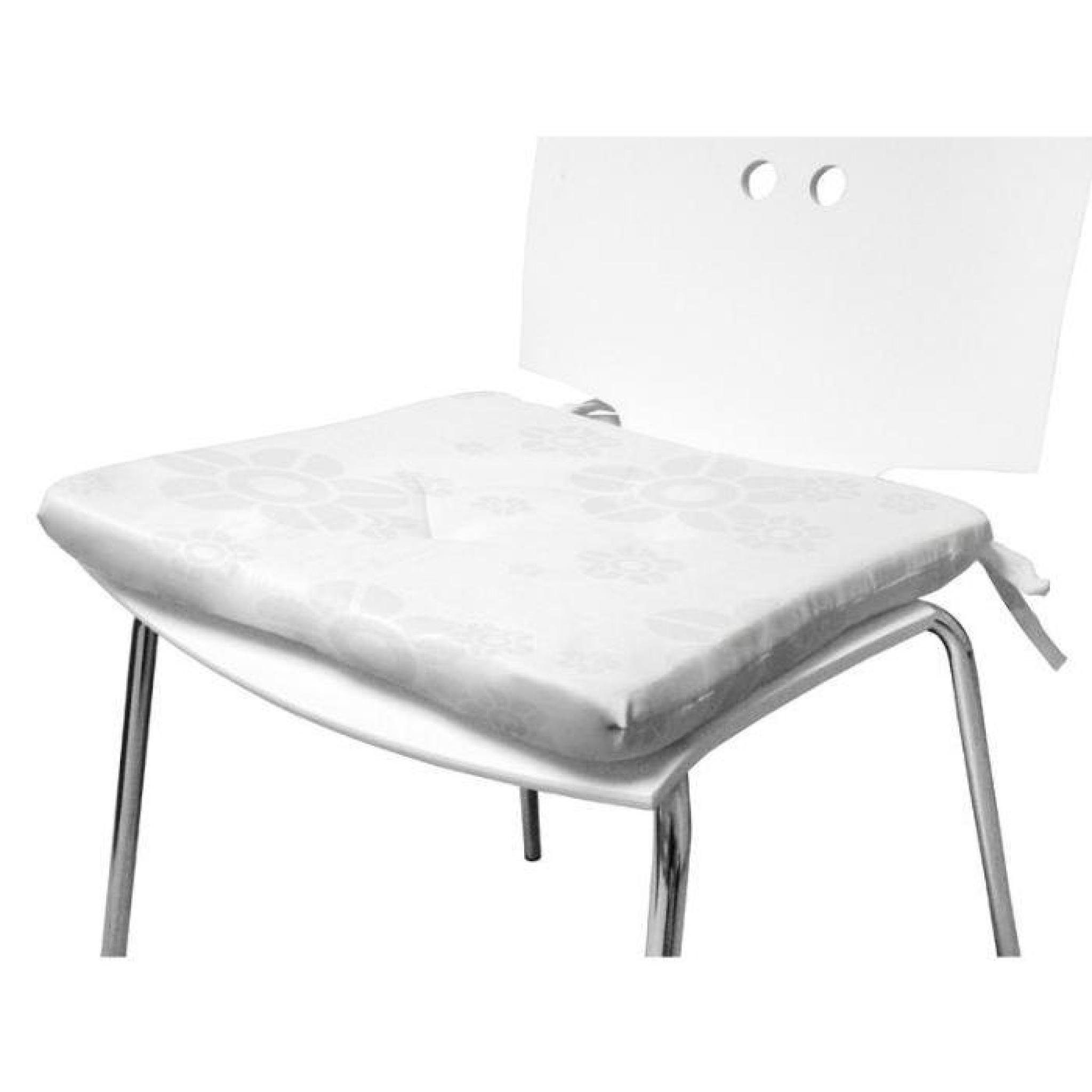 Dessus de chaise FLOWER Blanc 40x40 cm