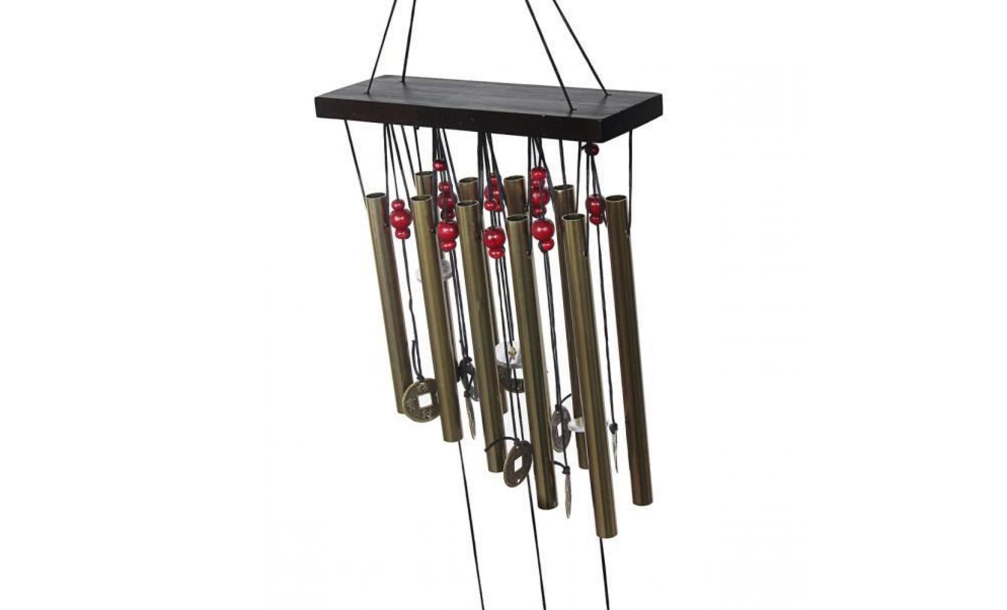 deuxsuns®incroyable 10 tubes bois chapelle eglise cloches carillons éoliens yard décor wh @2302 pas cher