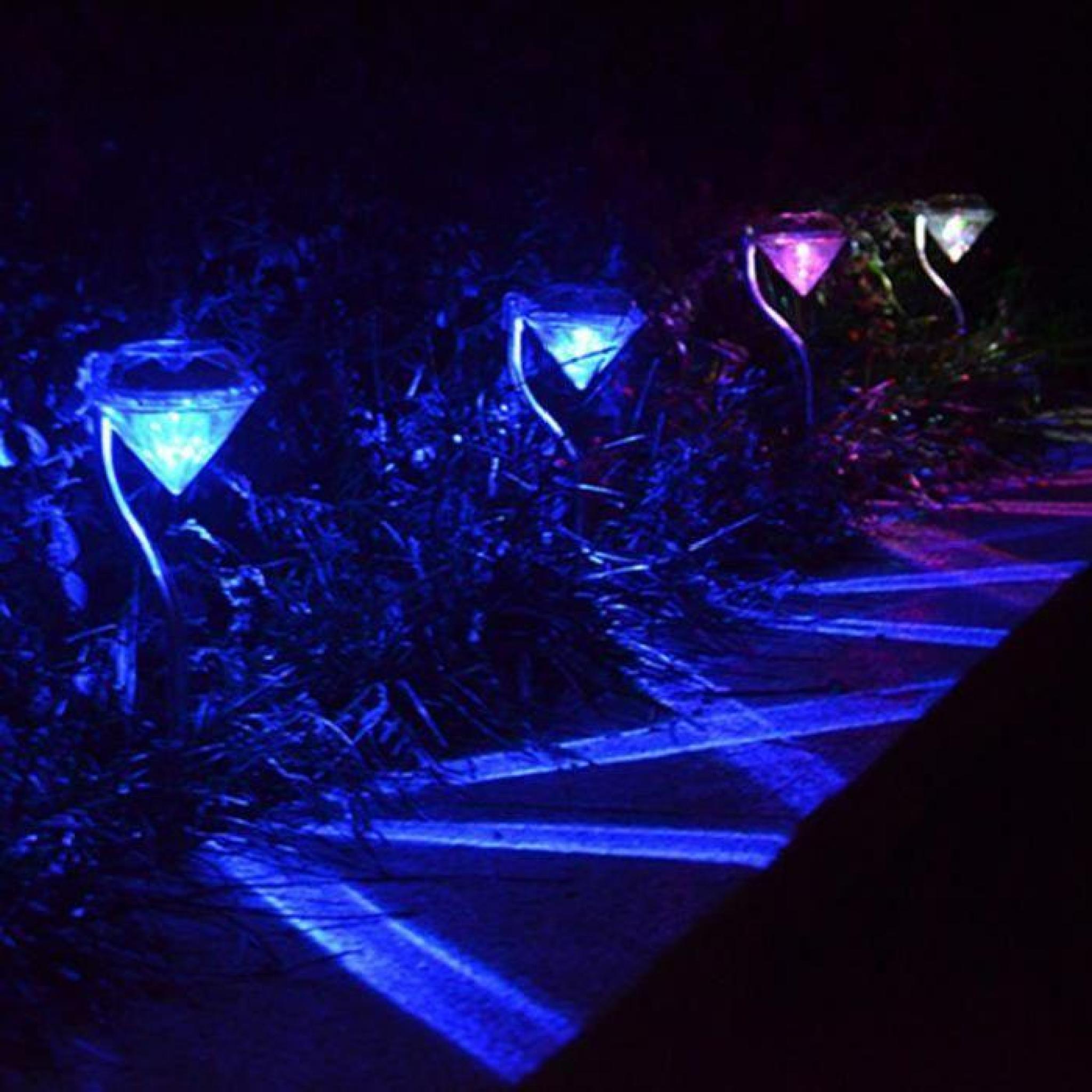 Diamant Solaire Puissance LED Chemin Pelouse Jardin Lampe