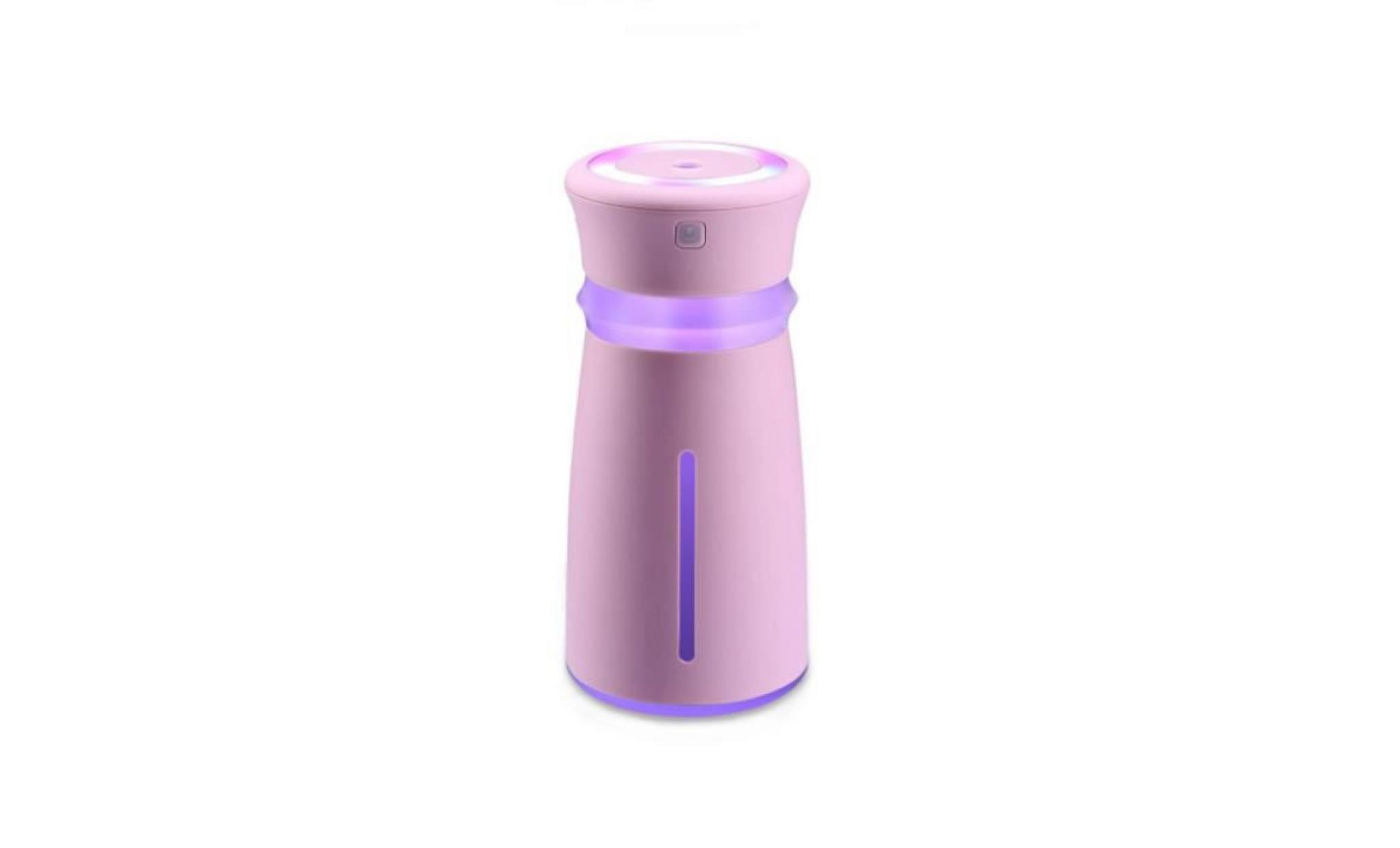 diffuseur aromatique,humidificateur d'air ultrasons sans free aromathérapie diffuseur huiles humidifier led avec 7 couleurs  rose