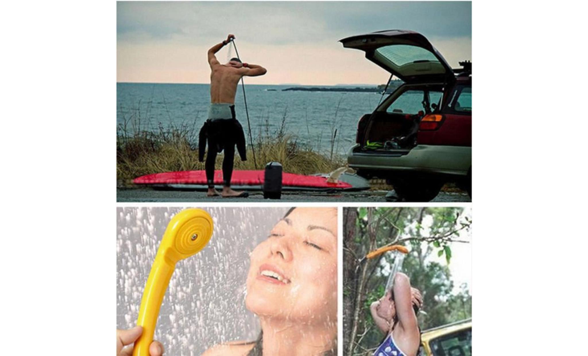 douche portable de voiture douche extérieur avec prise de voiture 12v pour les voyages le camping pas cher