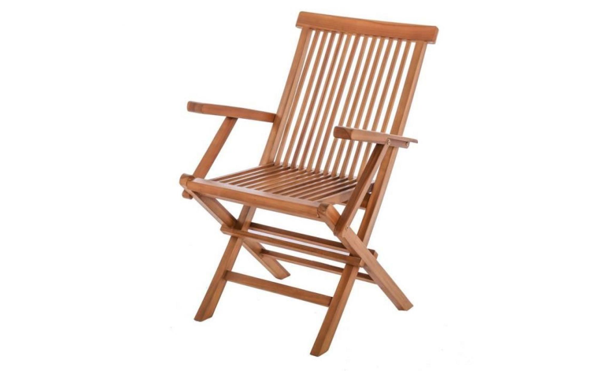 duo de chaises à accoudoirs en bois de teck   halaveli   l 61 x l 65 x h 107 pas cher