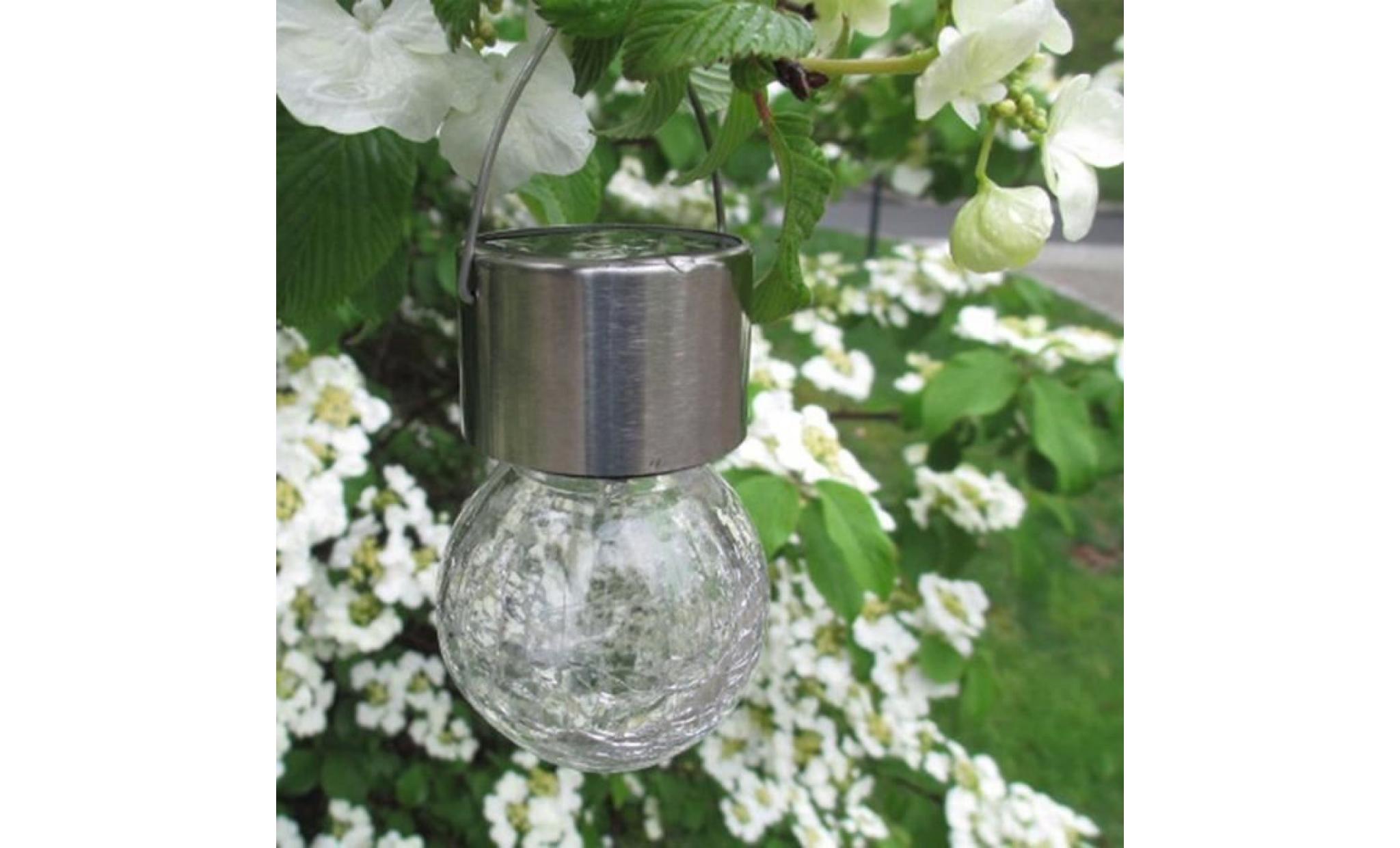 ebuy® led lampe solaire a suspendre extérieure lanterne	outdoor  4pcs pas cher