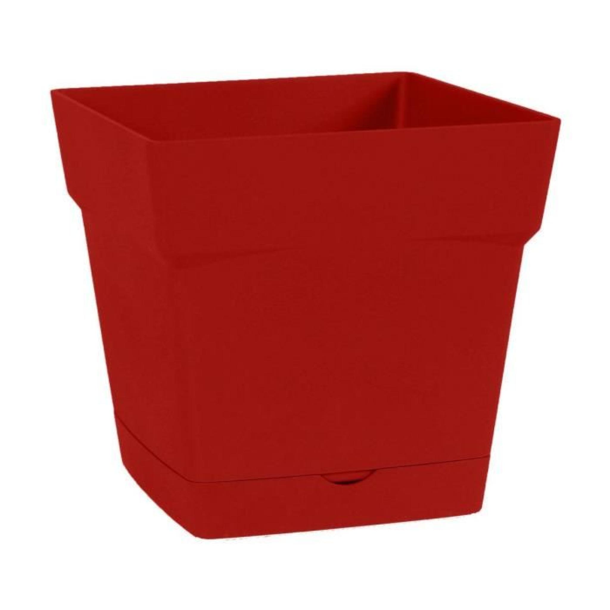 EDA Pot carré Toscane 18cm - Contenance 3,4l - Rouge rubis