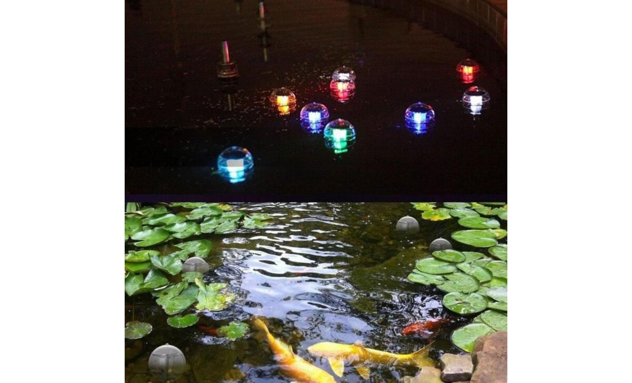 efuture  lampe flottante à eau solaire lumière colorée