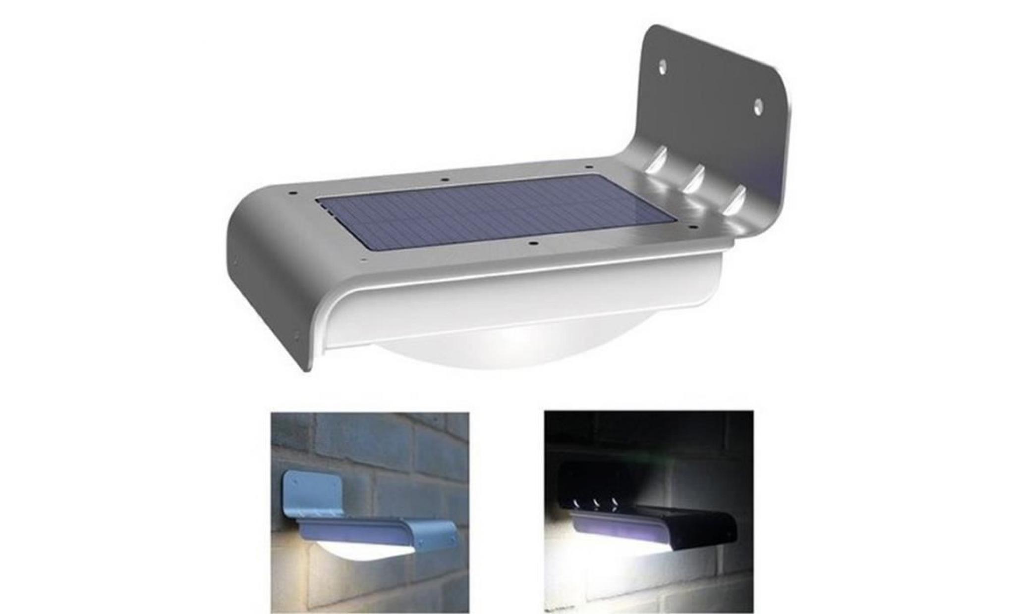Elisona® LED Lampe Solaire étanche extérieur avec détecteur de mouvements numérique LED lumières solaire jardin lumières
