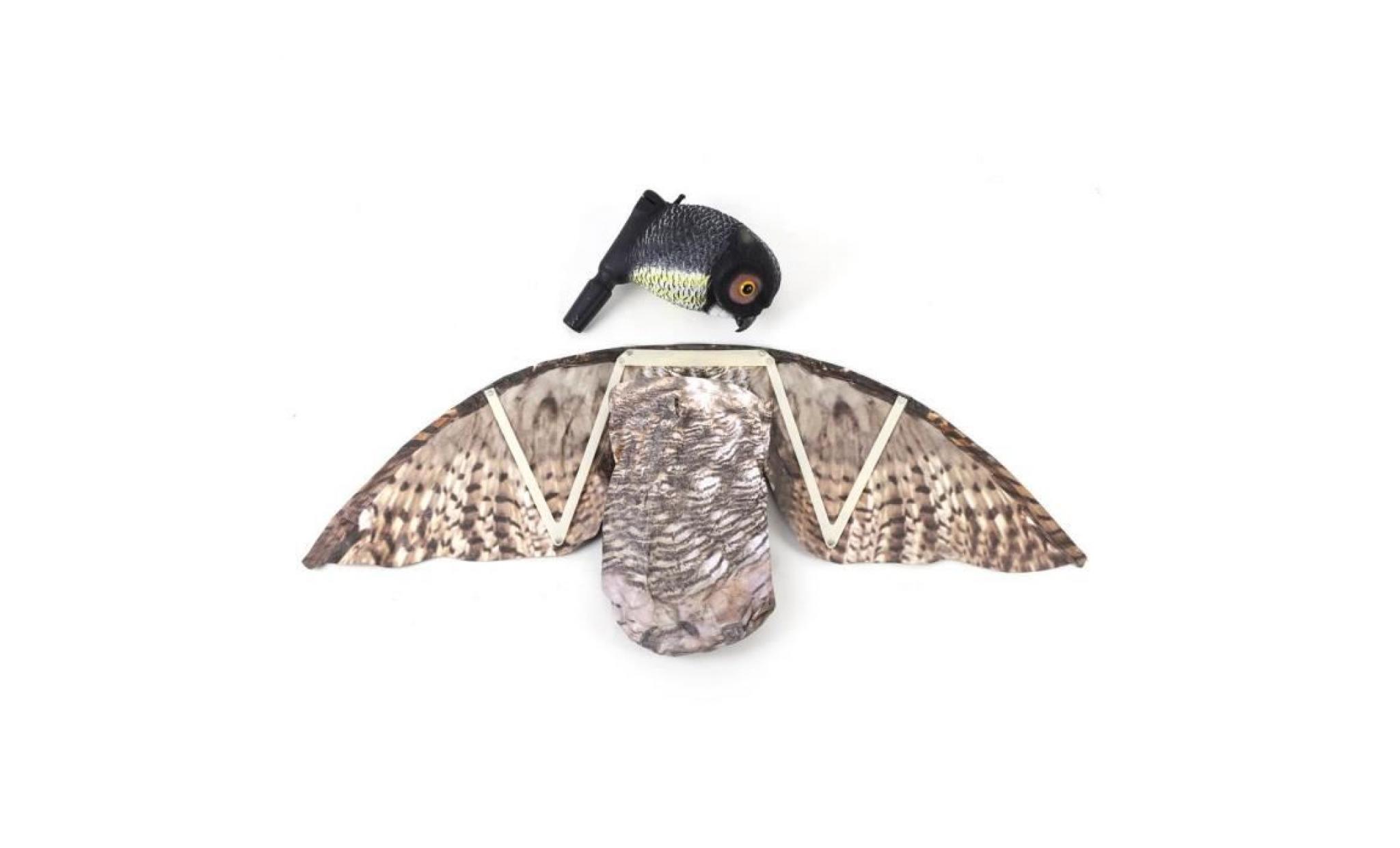 Épouvantail naturel faux chouette avec des ailes mobiles pour antiparasitaires pas cher
