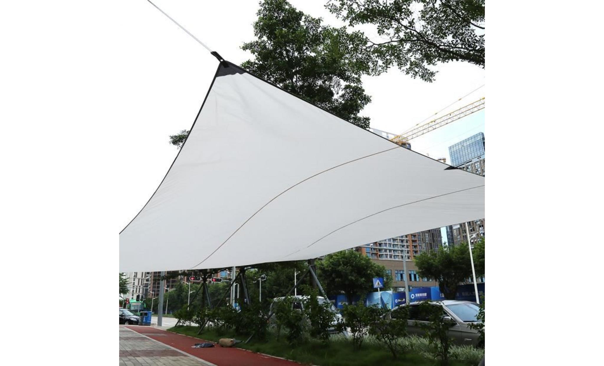 Étanche voile d'ombrage toile solaire de jardin rectangle en tissu extérieur 4.5 * 5m (beige)