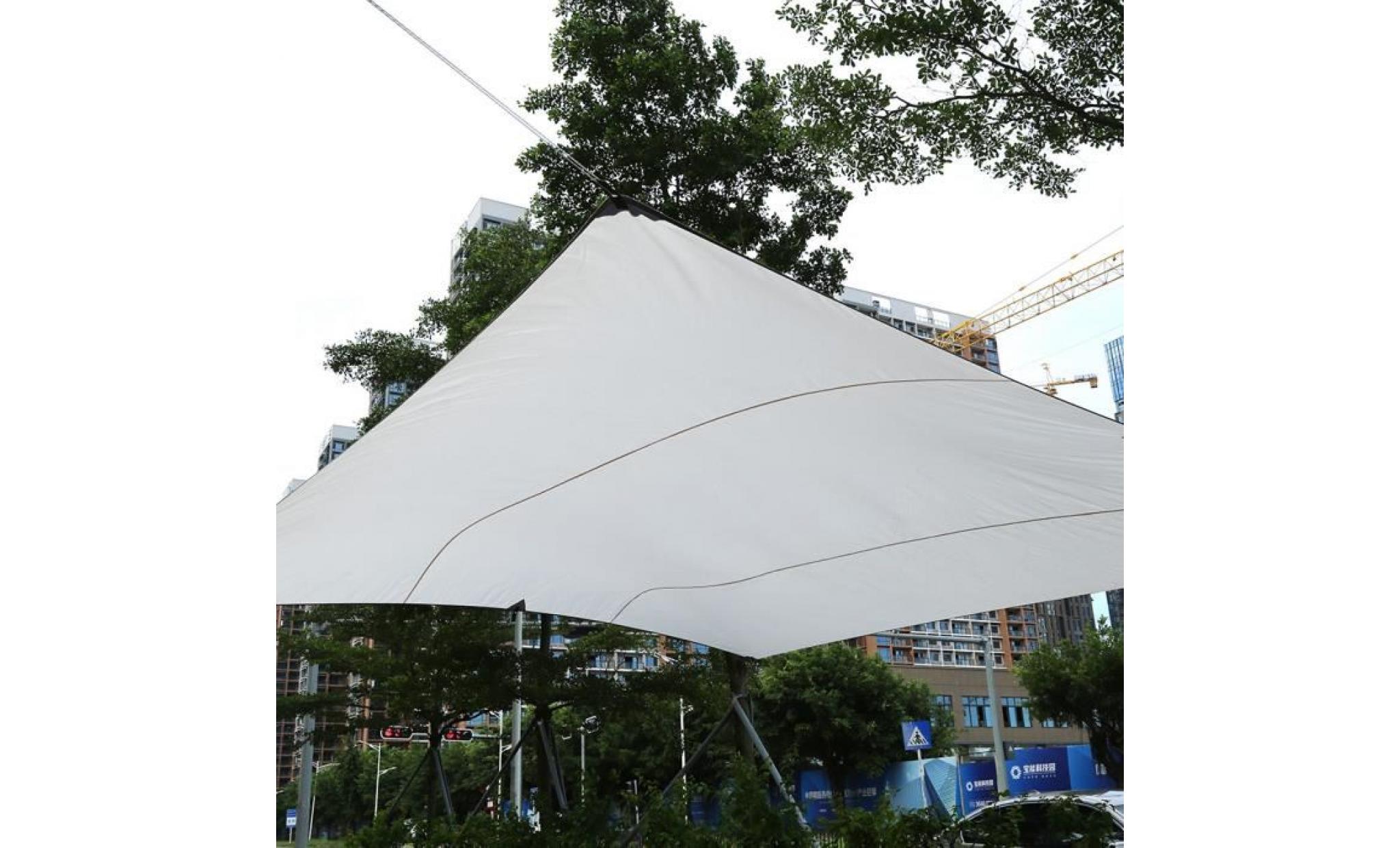 Étanche voile d'ombrage toile solaire de jardin rectangle en tissu extérieur 4.5 * 5m (beige) pas cher