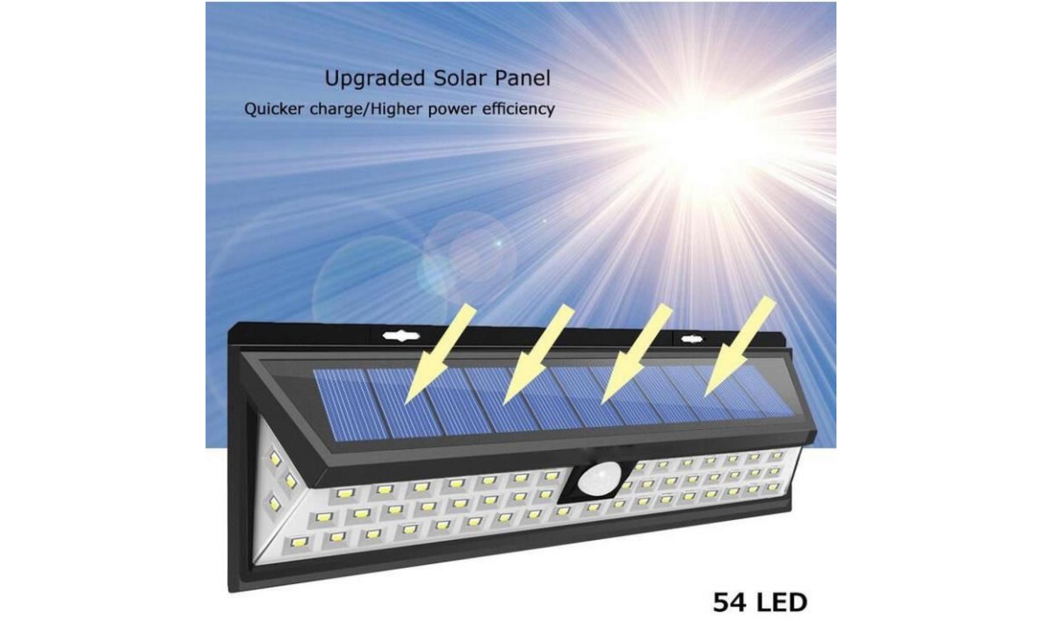 exbon® 2 pcs 20led lampe solaire sans fil de sécurité fil avec détecteur de mouvement et à Énergie solaire pour zones pas cher