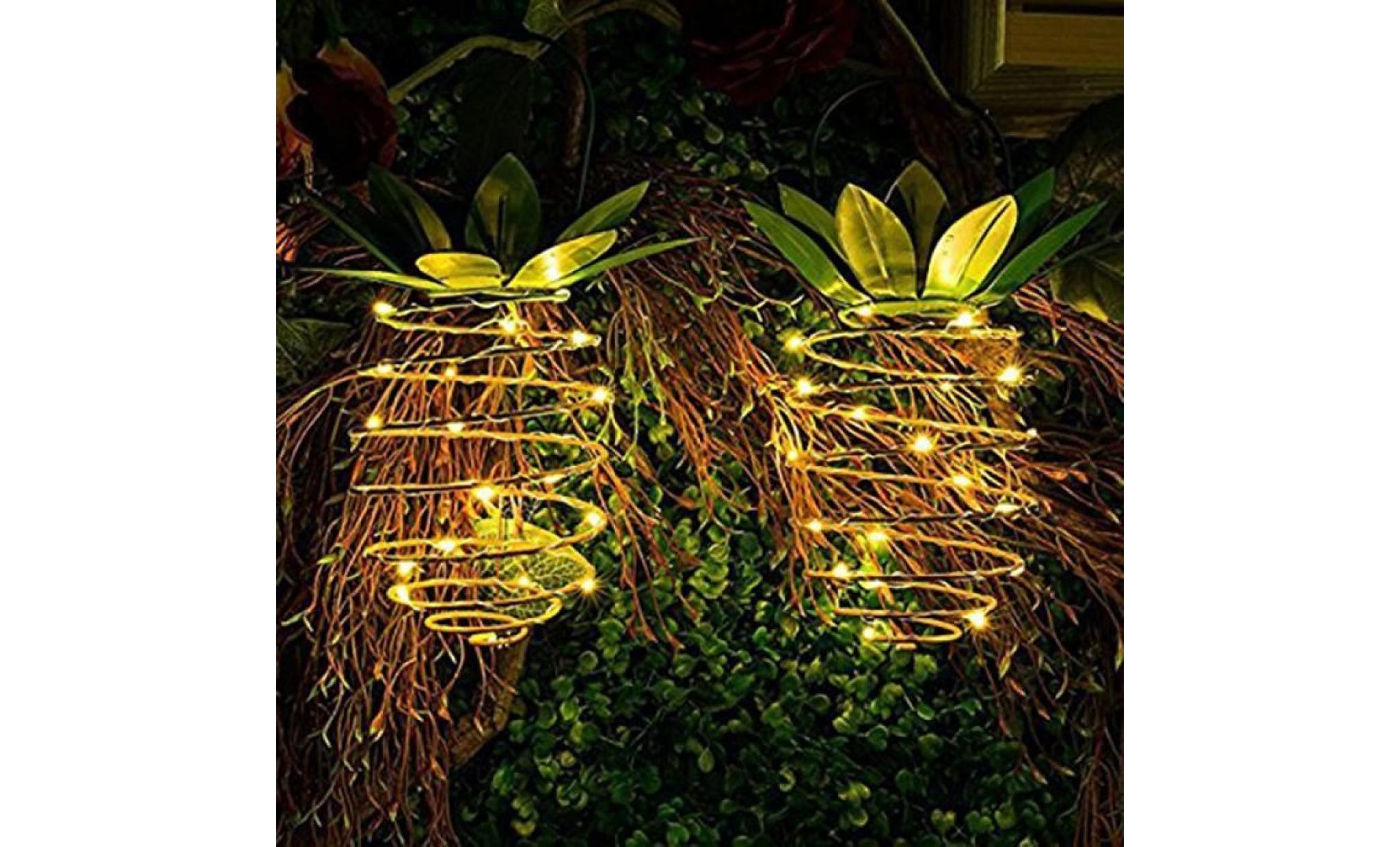 extérieur solaire guirlande firefly lumières pineapple style décor maison patio jardin  li691@
