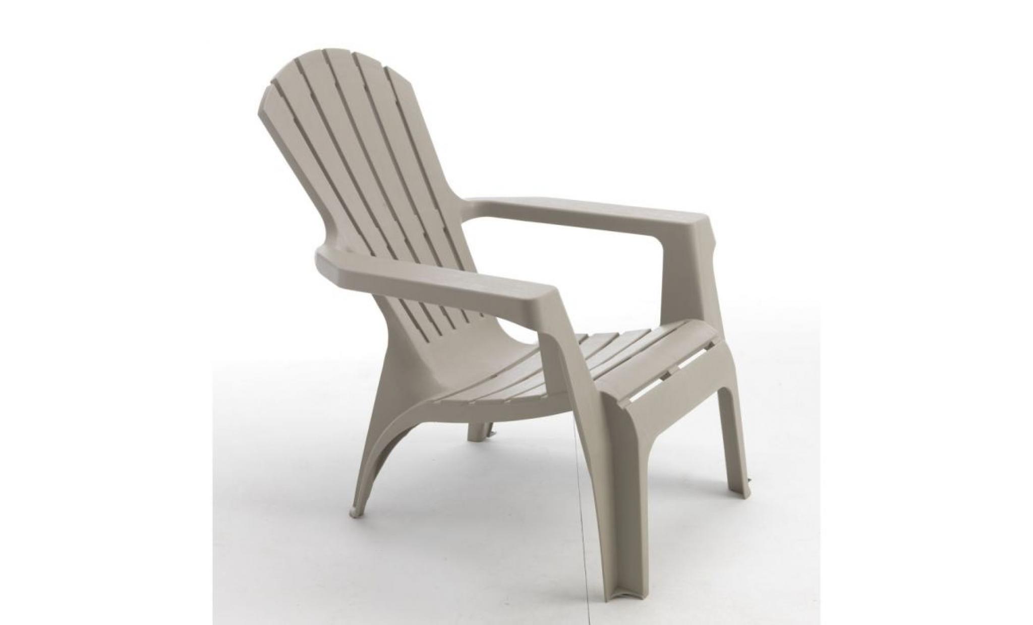 fauteuil adirondack beige en résine polypropylè…