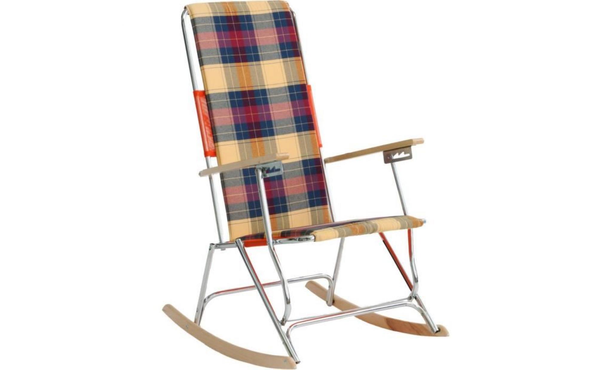 fauteuil bascule acier et bois lido ecossaise viridiana