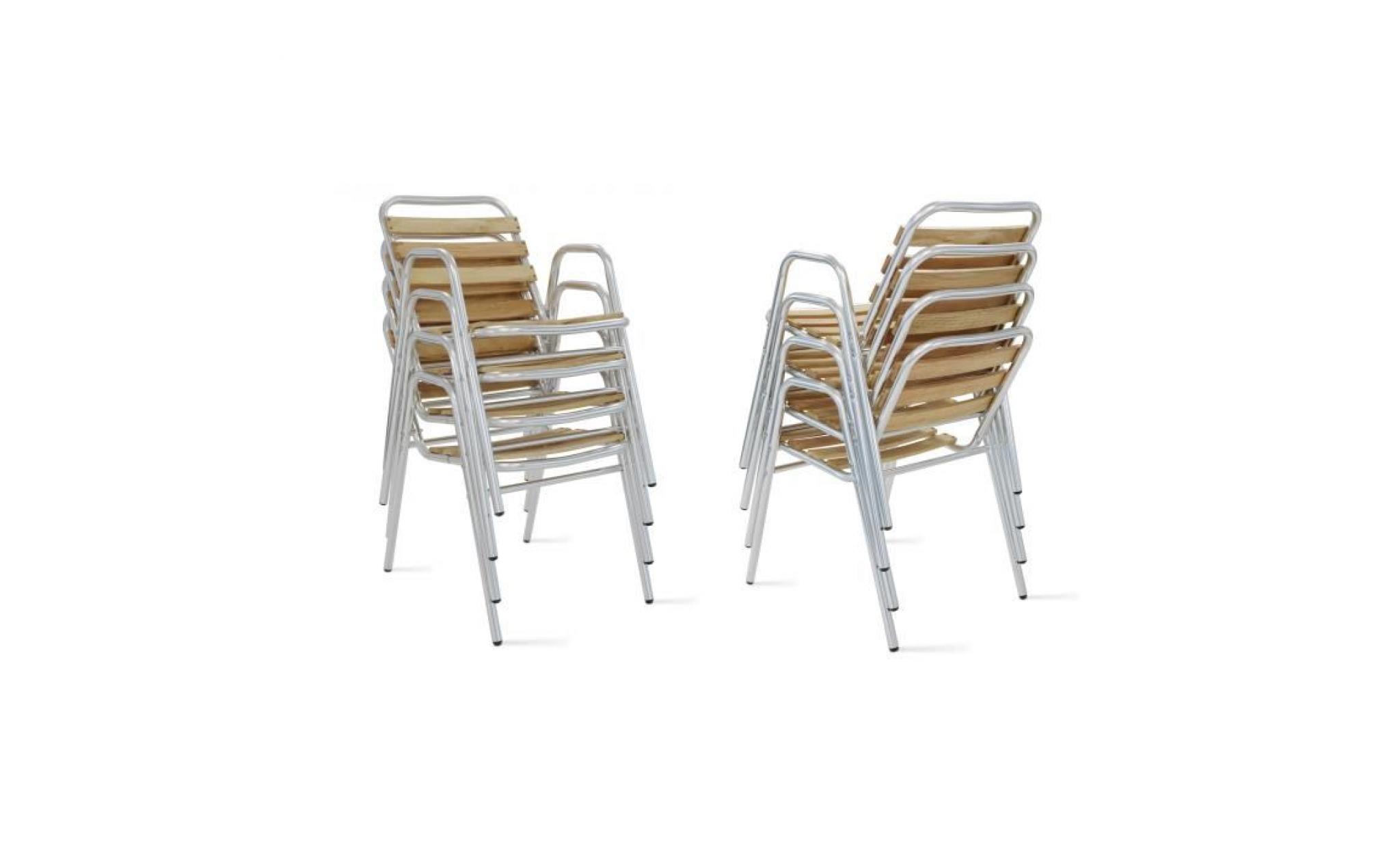 fauteuil de jardin bois et aluminium pas cher