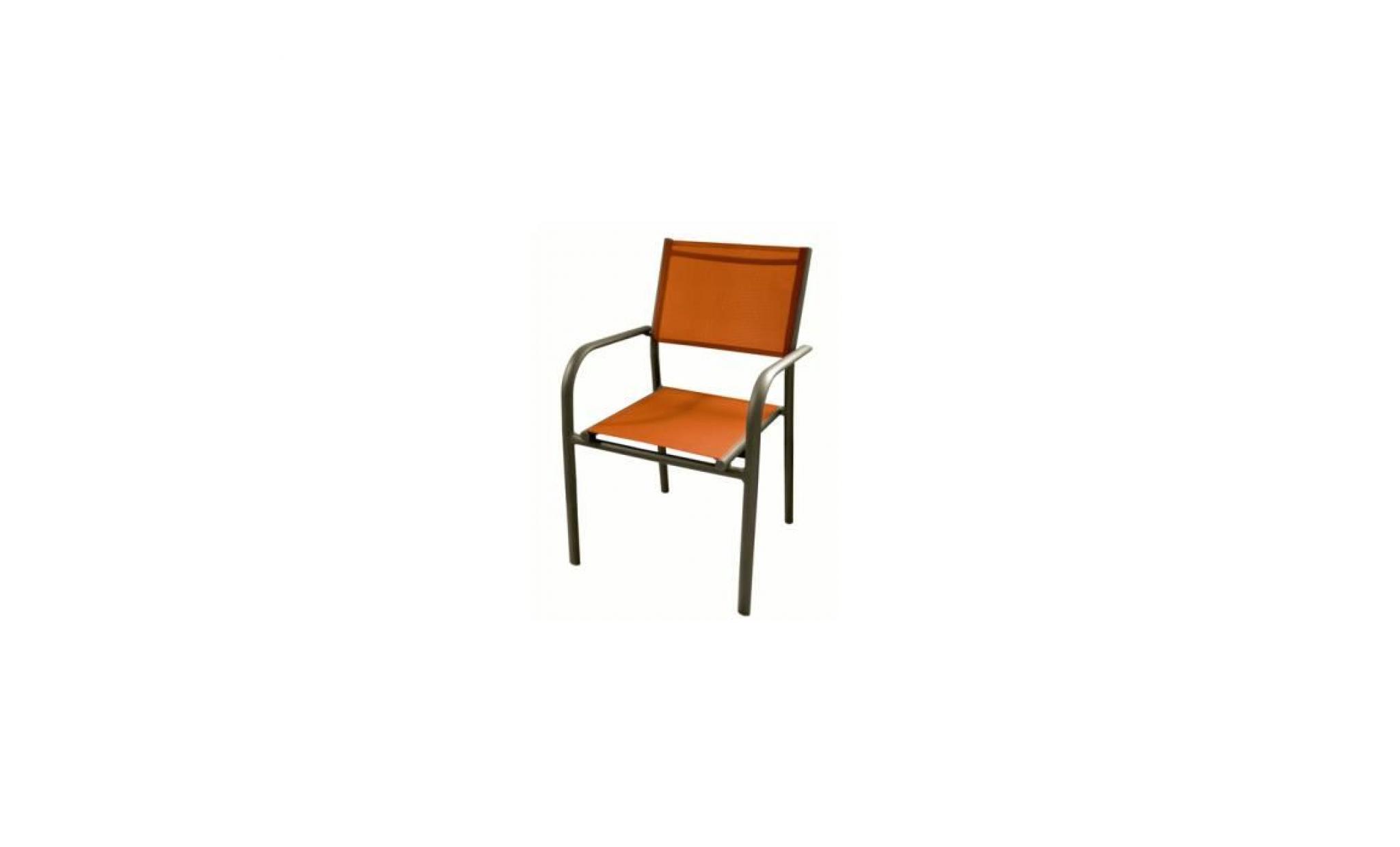 fauteuil de jardin cancun orange (lot de 6) pas cher