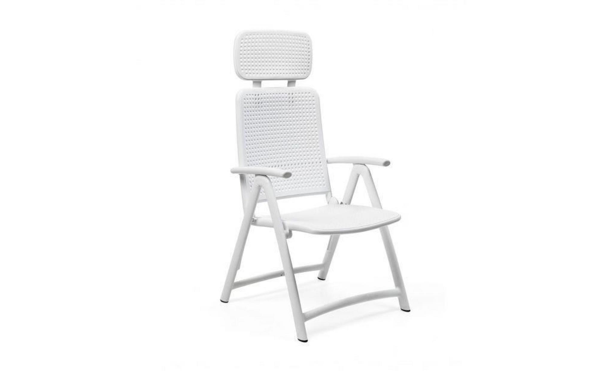fauteuil de jardin design nardi acquamarina   blanc