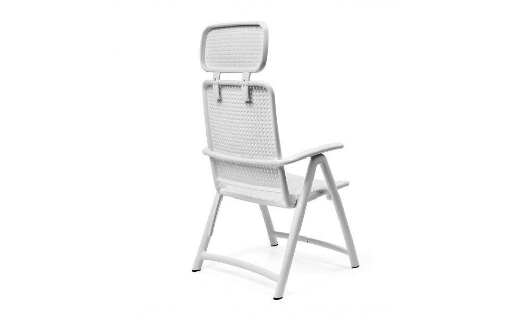 fauteuil de jardin design nardi acquamarina   blanc pas cher