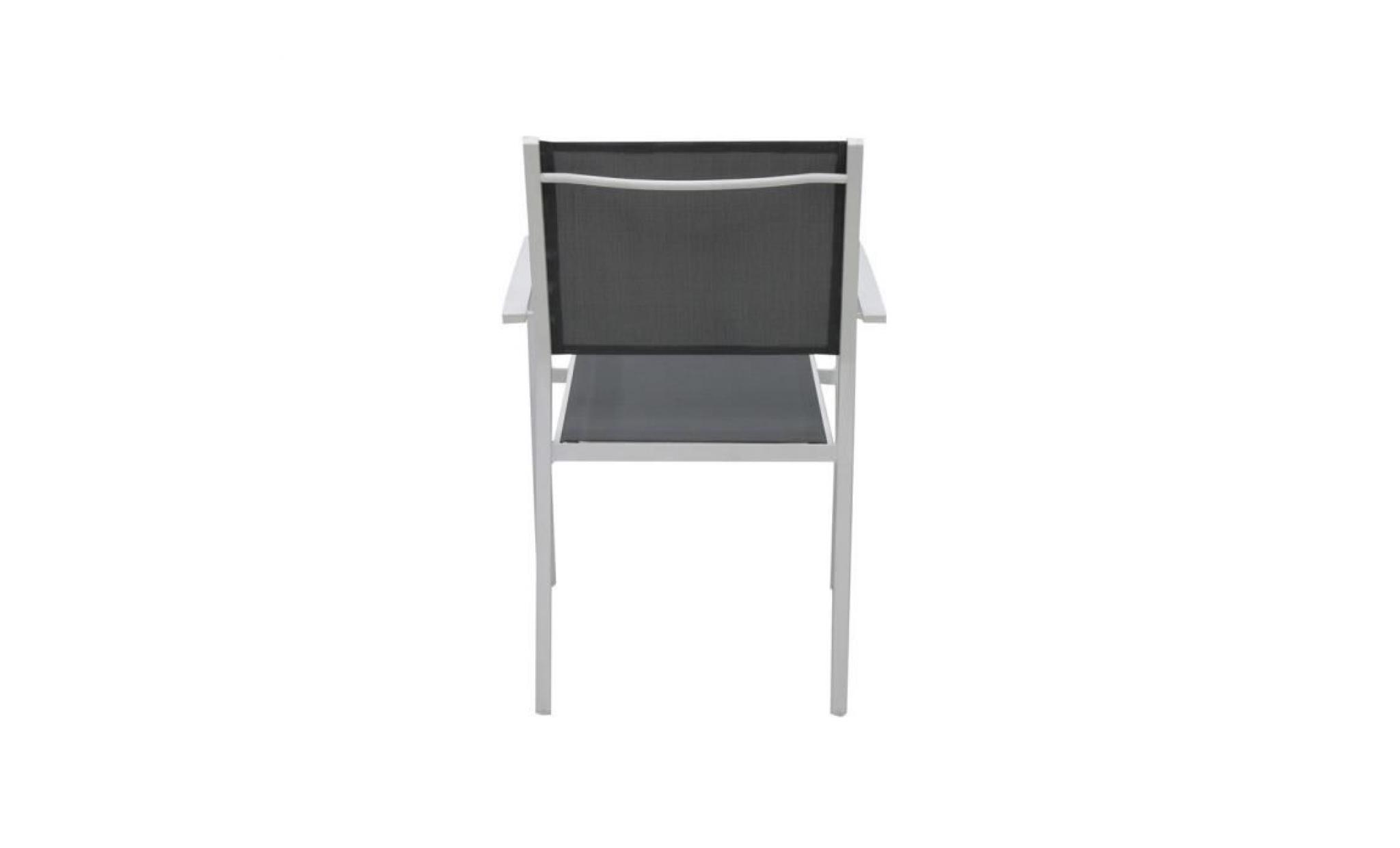 fauteuil de jardin empilable en aluminium et textilène sunny pas cher