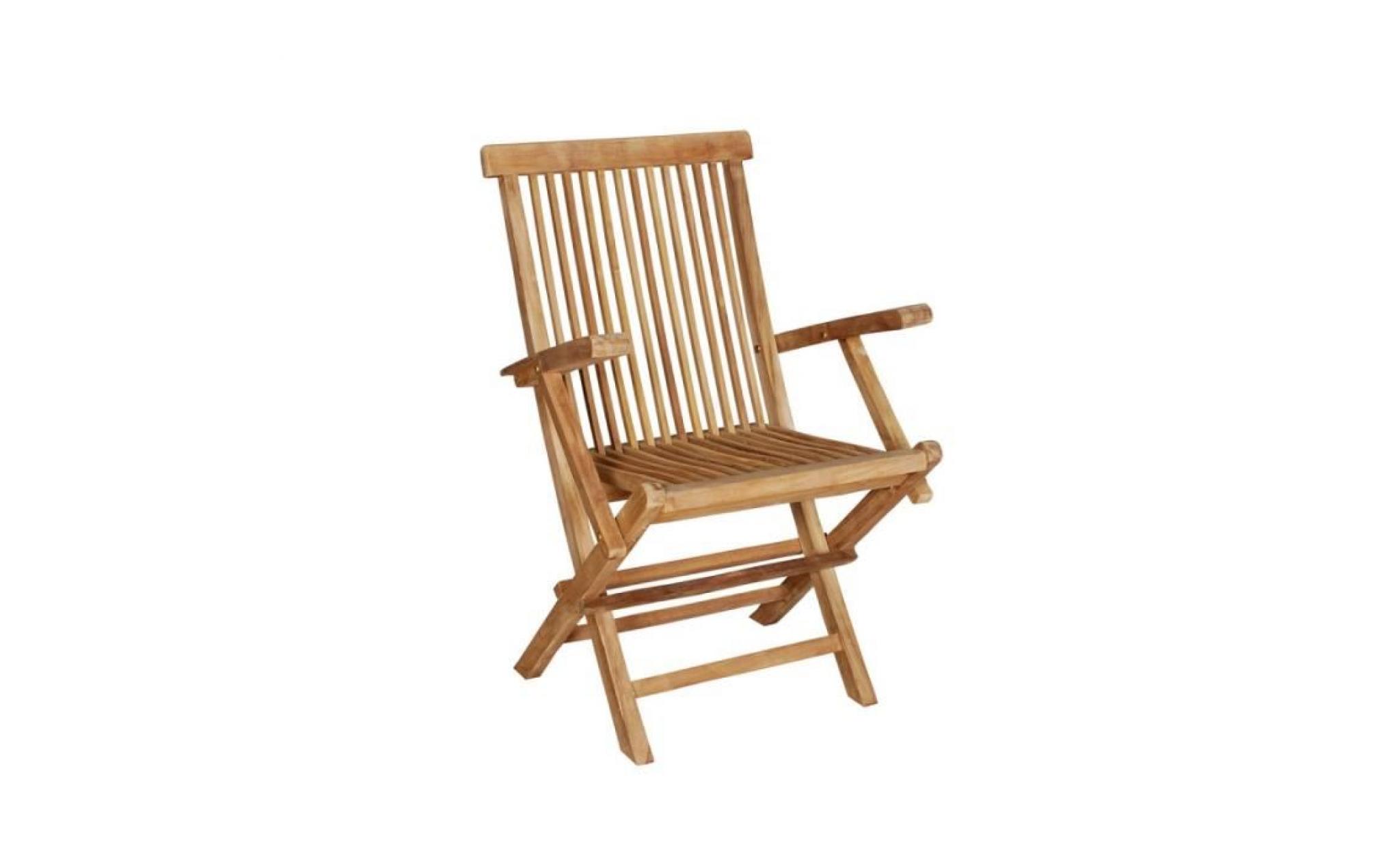 fauteuil de jardin en bois de teck pliant