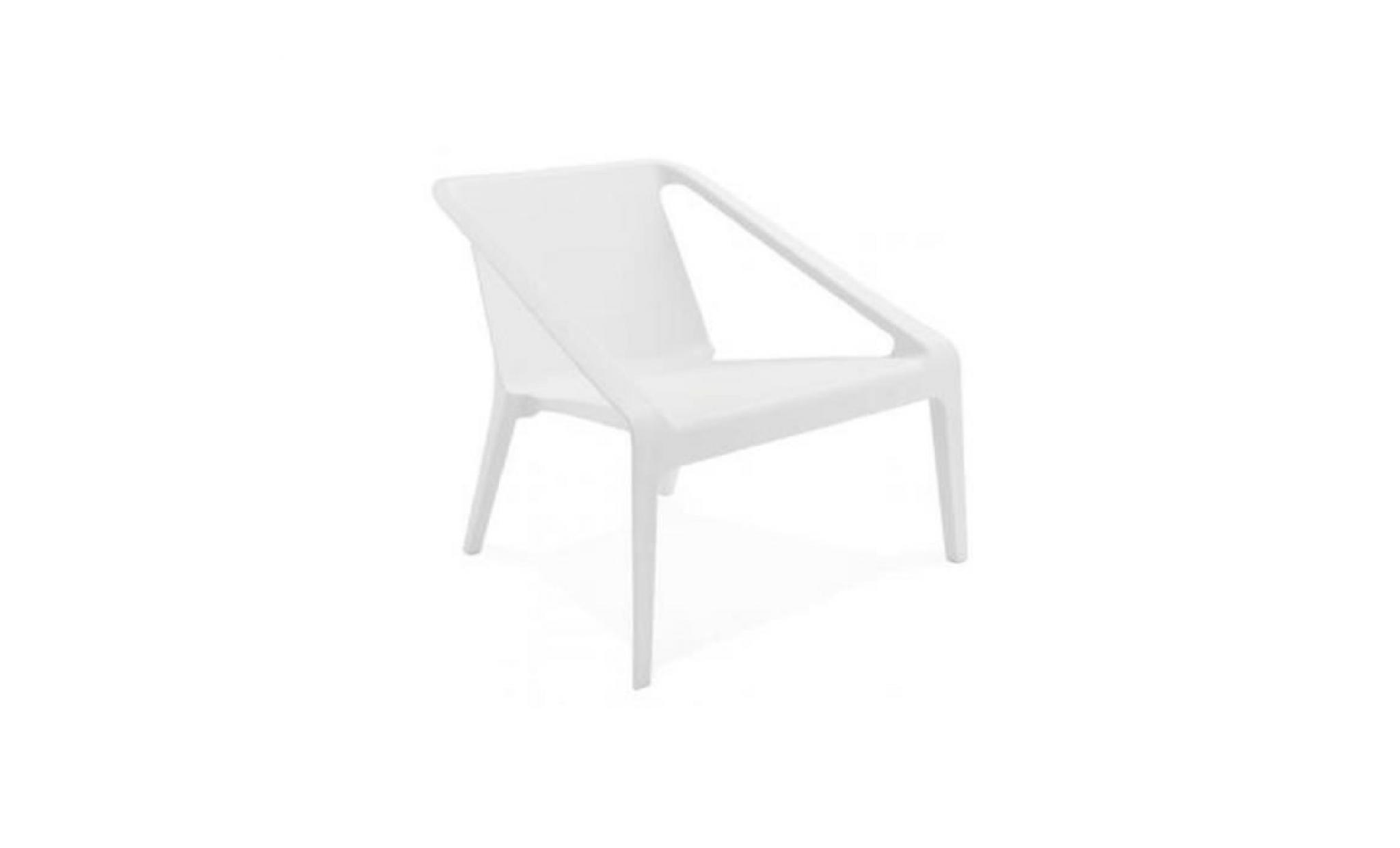 fauteuil de jardin en plastique blanc acoma