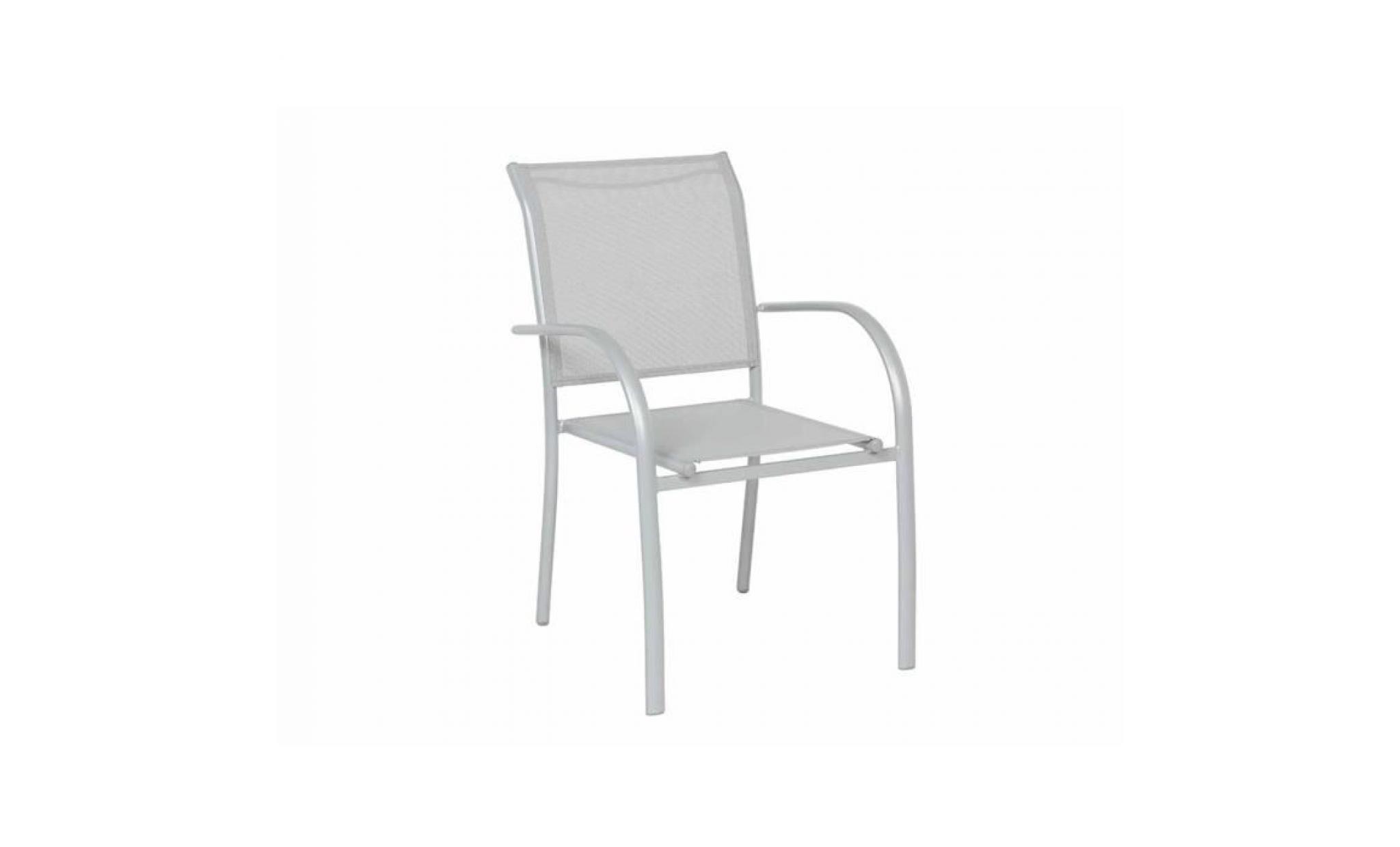 fauteuil de jardin en texaline piazza gris/gris mat   hespéride