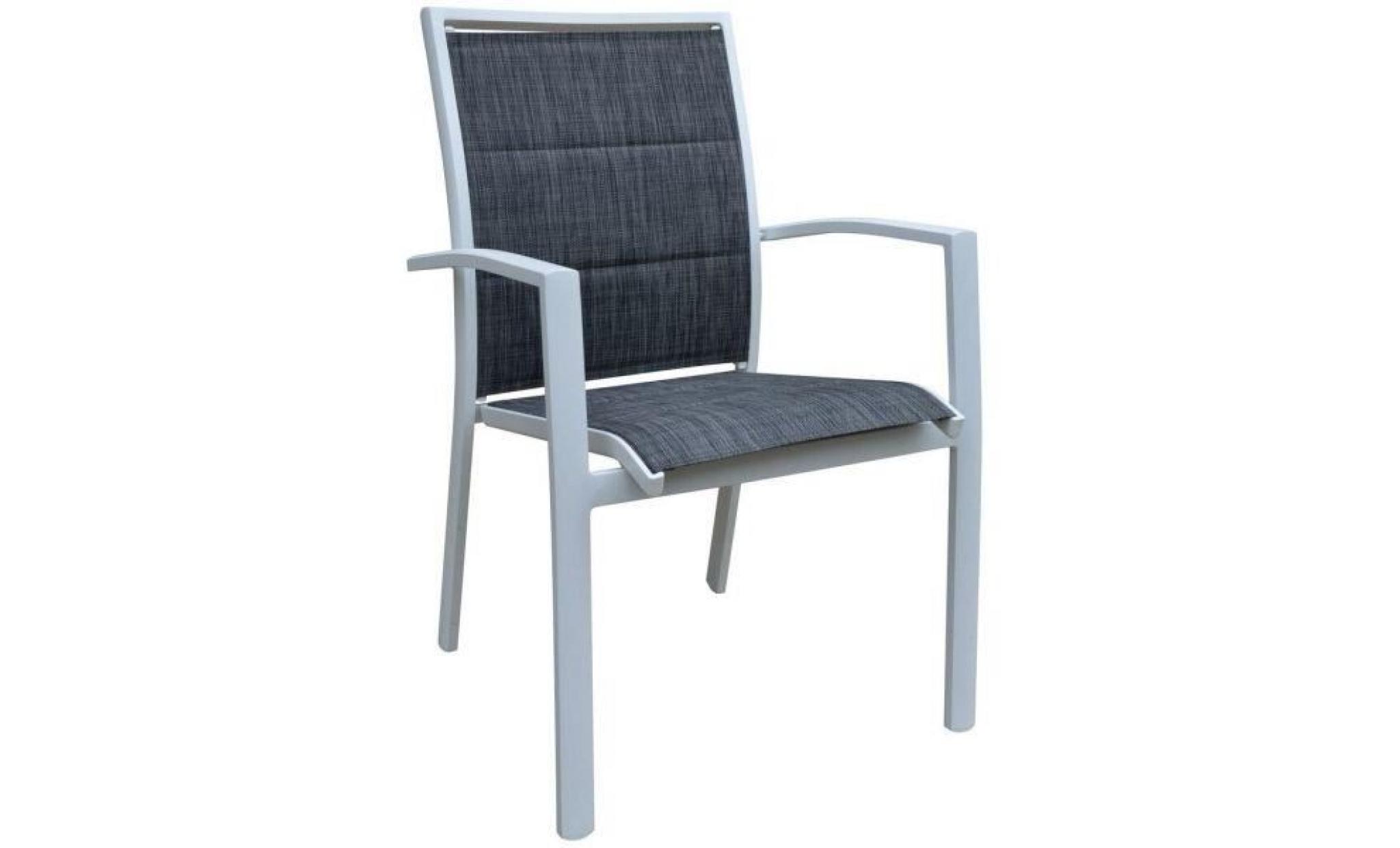 fauteuil de jardin modulo blanc et gris chiné 294306_3