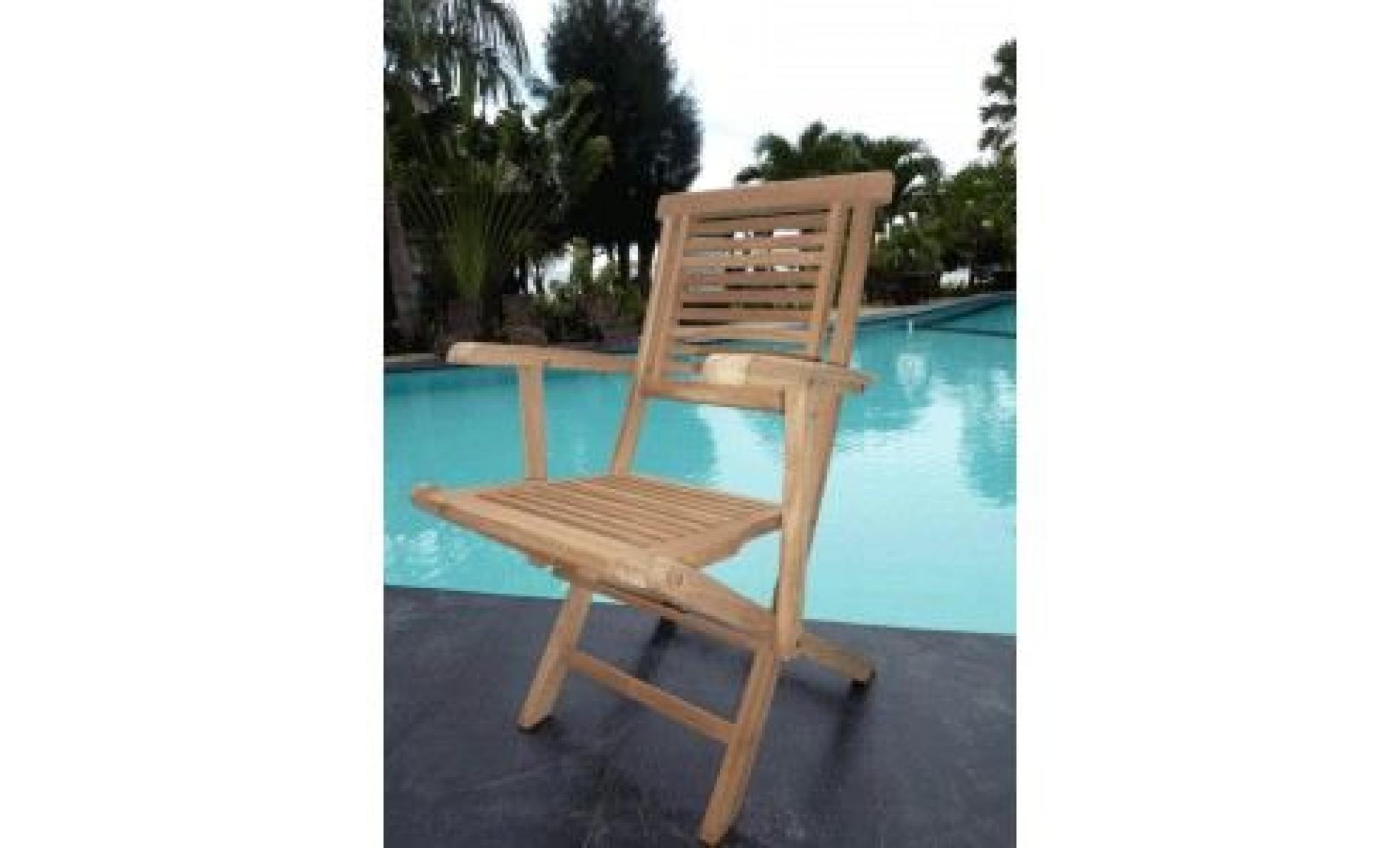 fauteuil de jardin en teck   chaise pliante