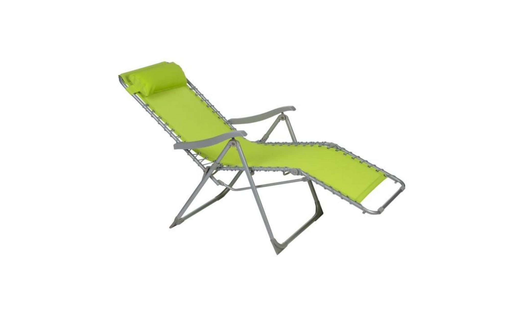 fauteuil de relaxation coloris granny en texaline et acier   dim : l 93 x p 64 x h 110 cm pas cher