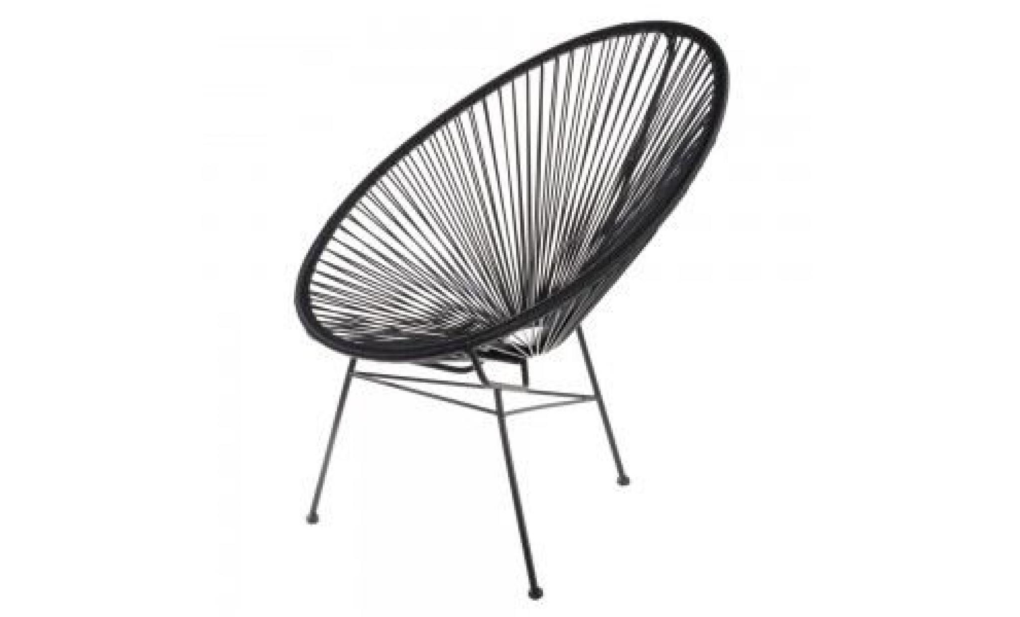 fauteuil de jardin design scoobidoo couleur noir