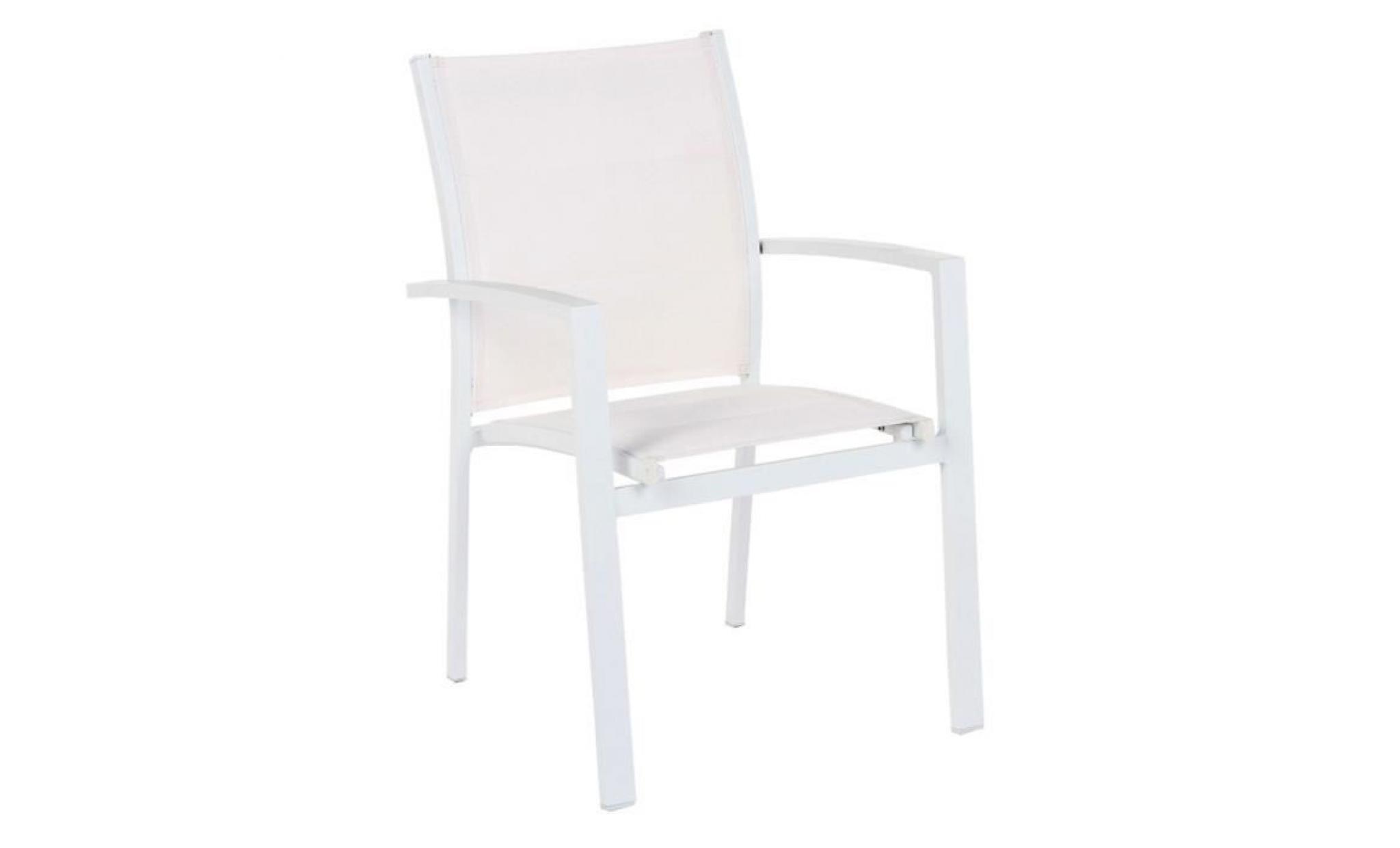 fauteuil empilable alisea blanc, 58 x 59 x 90 cm