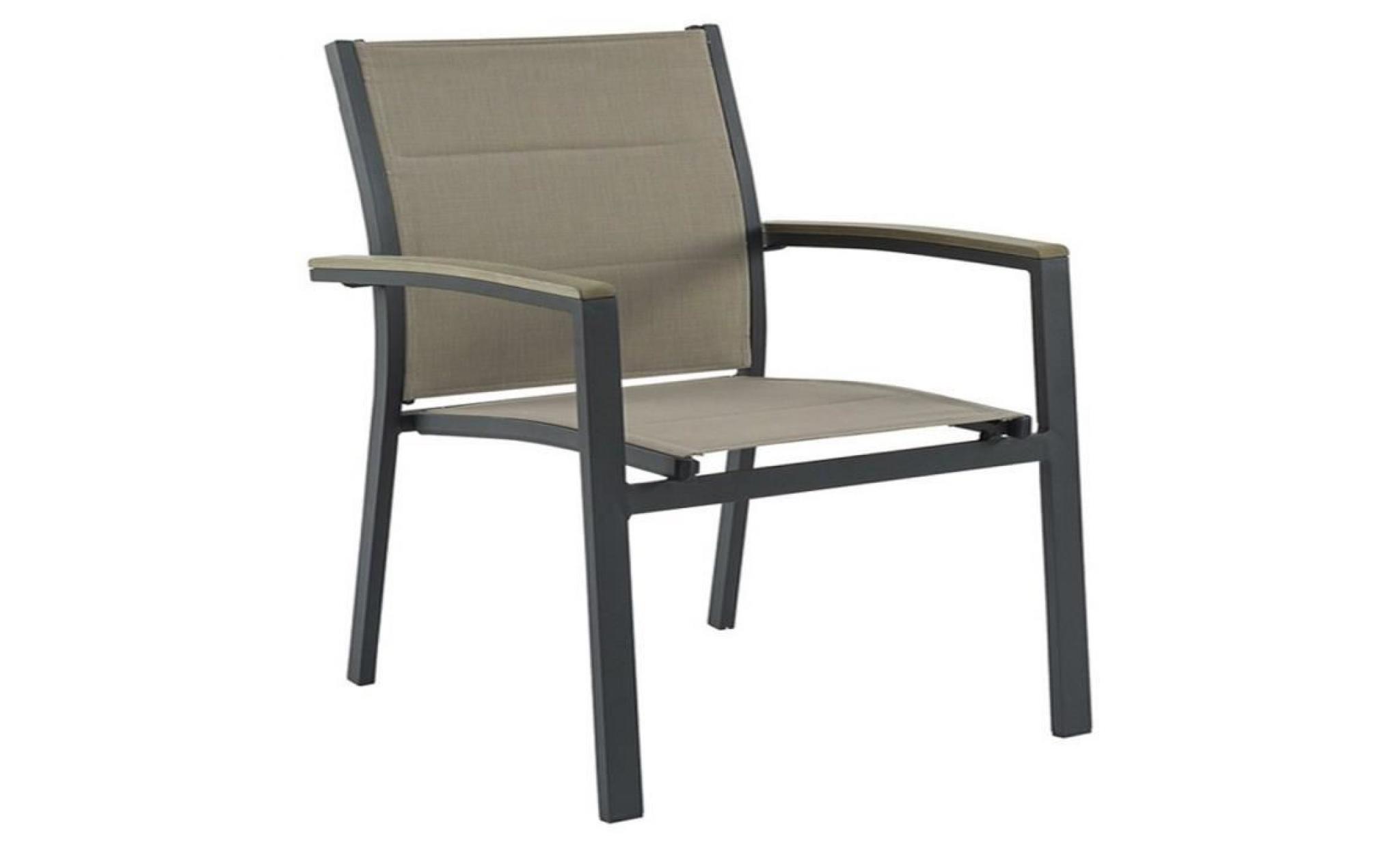fauteuil empilable alisea mastic    dim : 57 x 56 x 90 cm