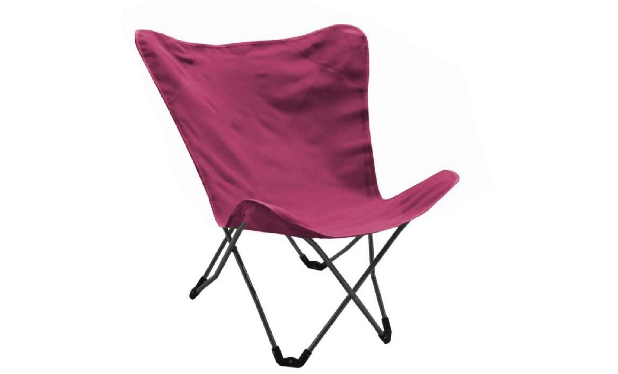 fauteuil en acier et toile aponi (lot de 2) rose