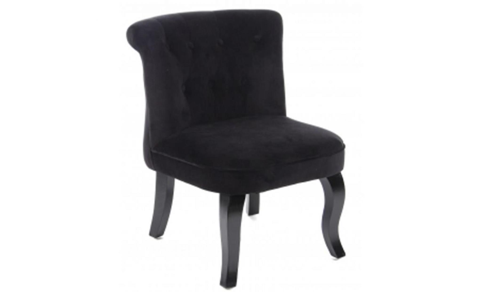 fauteuil en pin velours noir   dim : h 63 x l 50 x p 56 cm