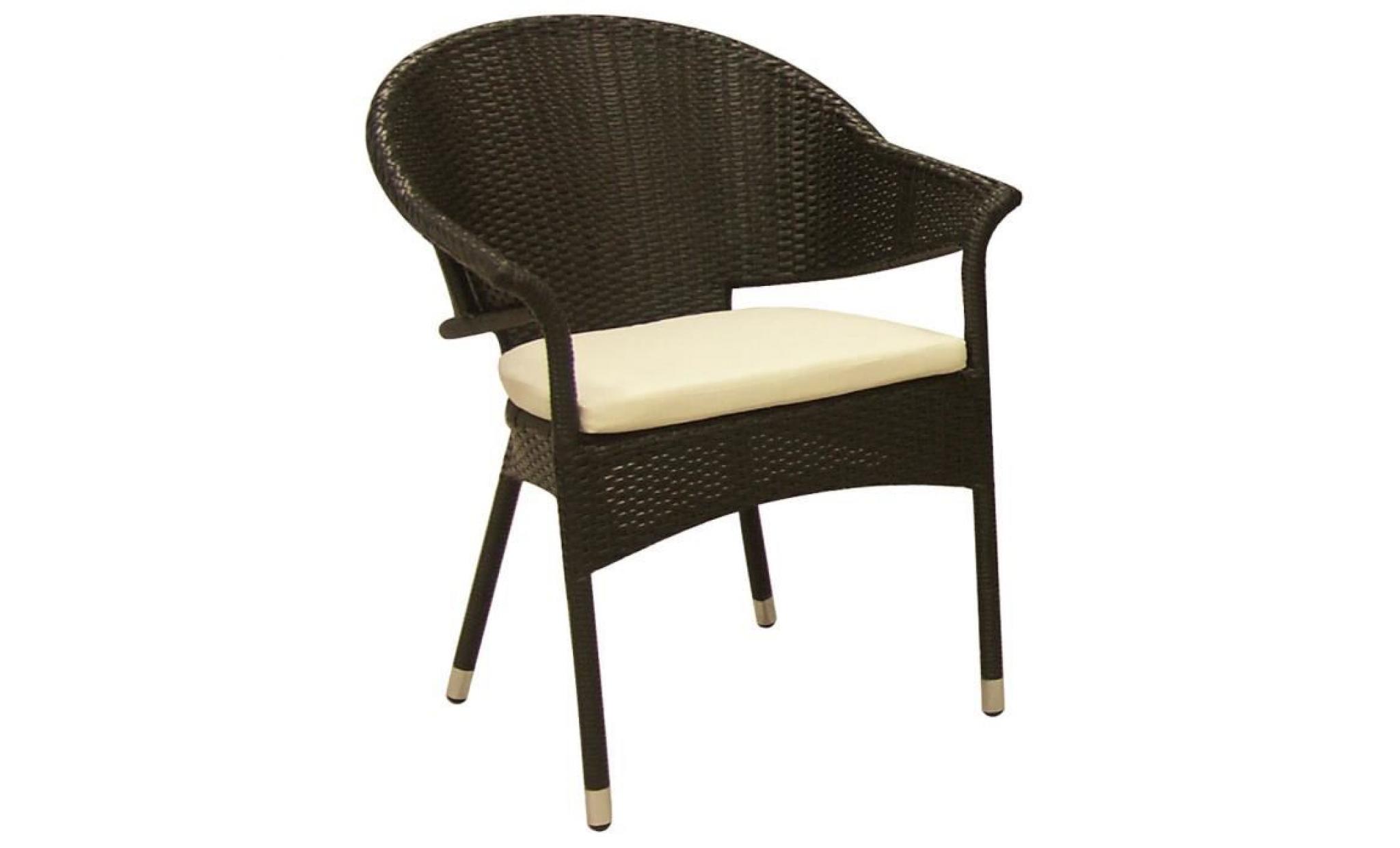 fauteuil en polyrésine noir noir