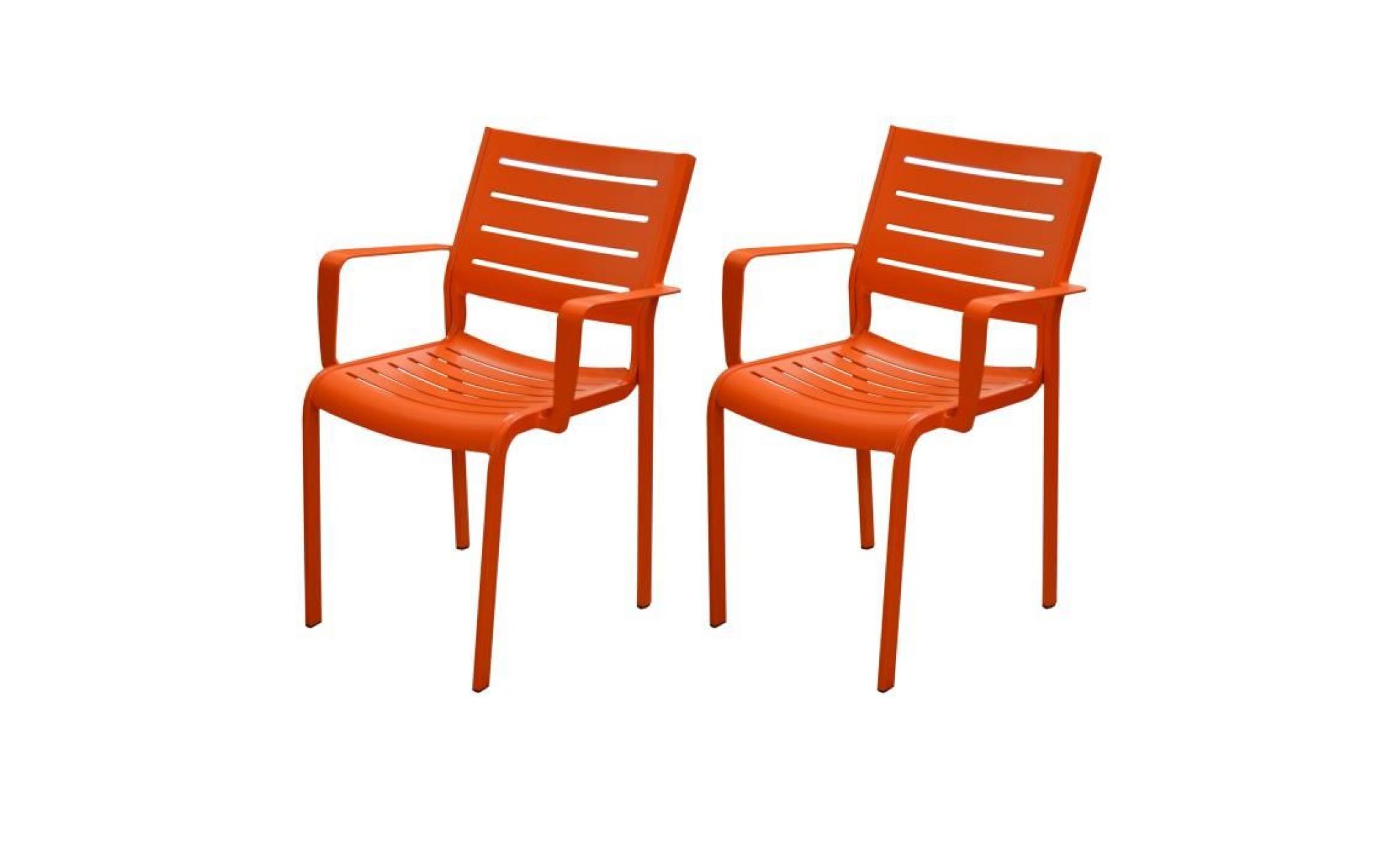 lot de 2 chaises design belhara en alu (prune)