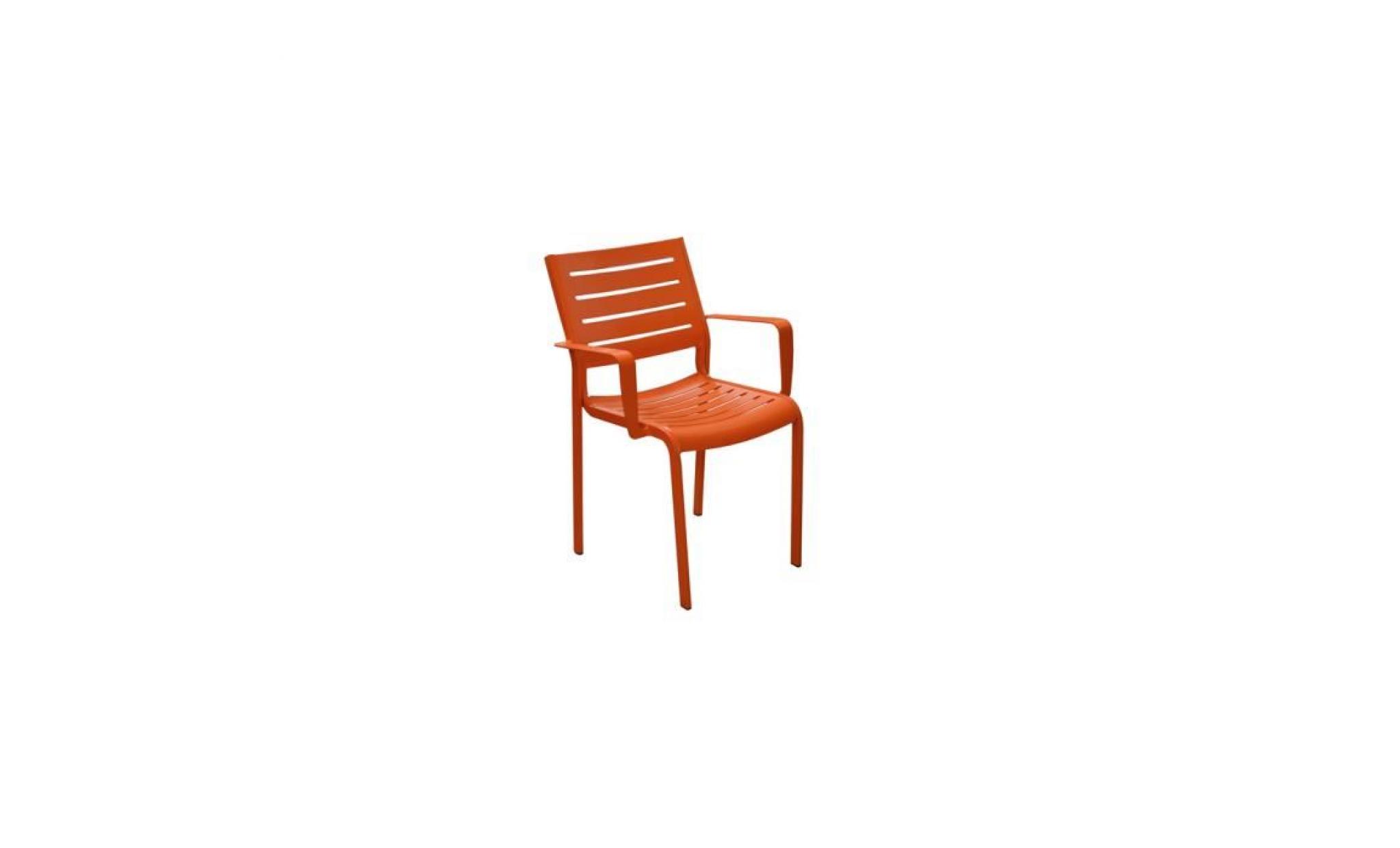 lot de 2 chaises design belhara en alu (prune) pas cher