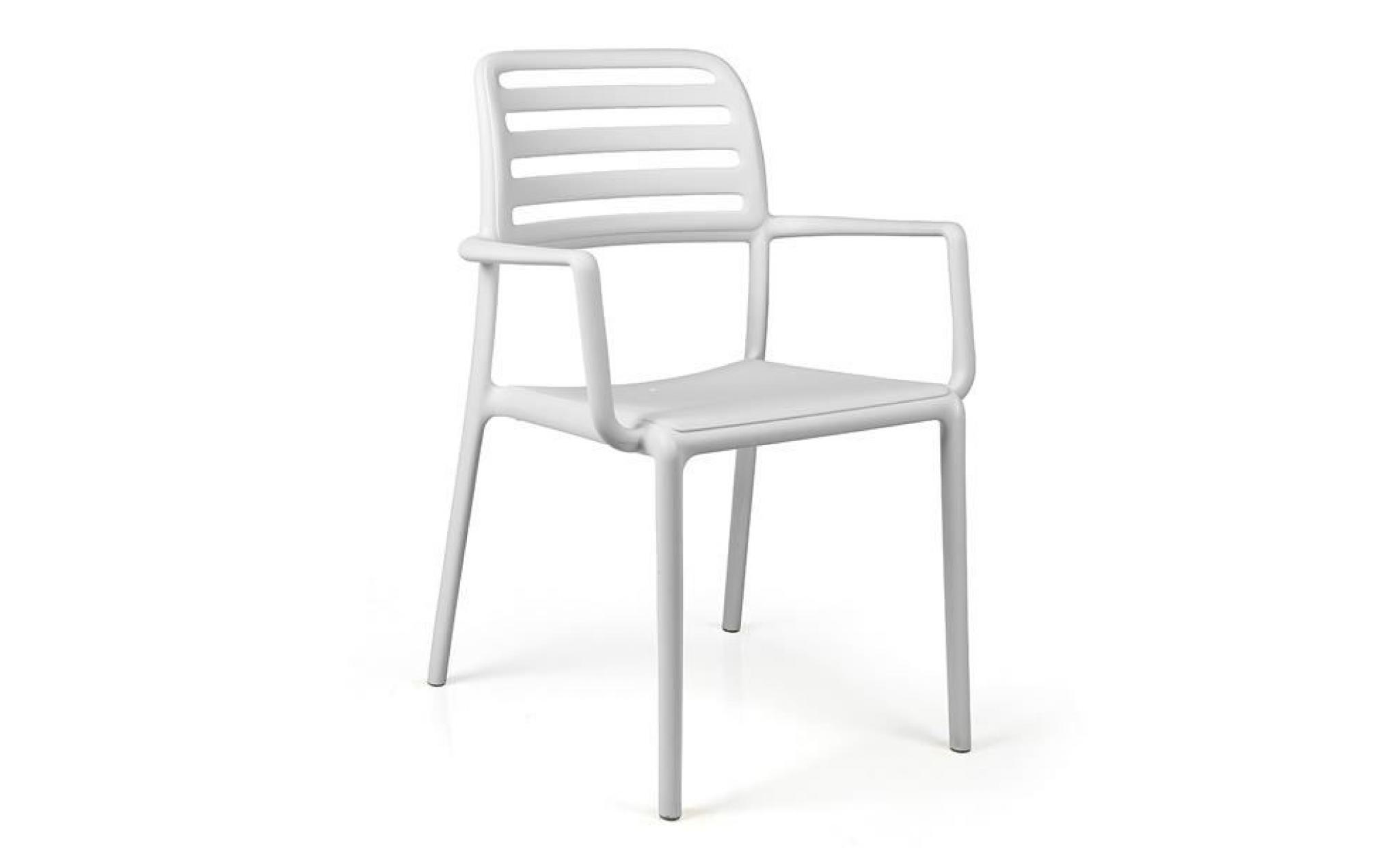 fauteuil jardin resine nardi costa   blanc