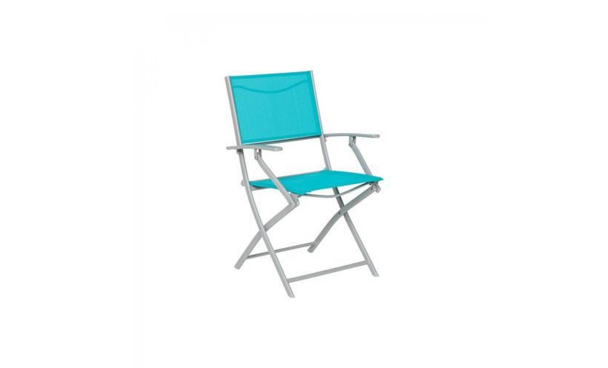 fauteuil modula   bleu lagon et argent mat